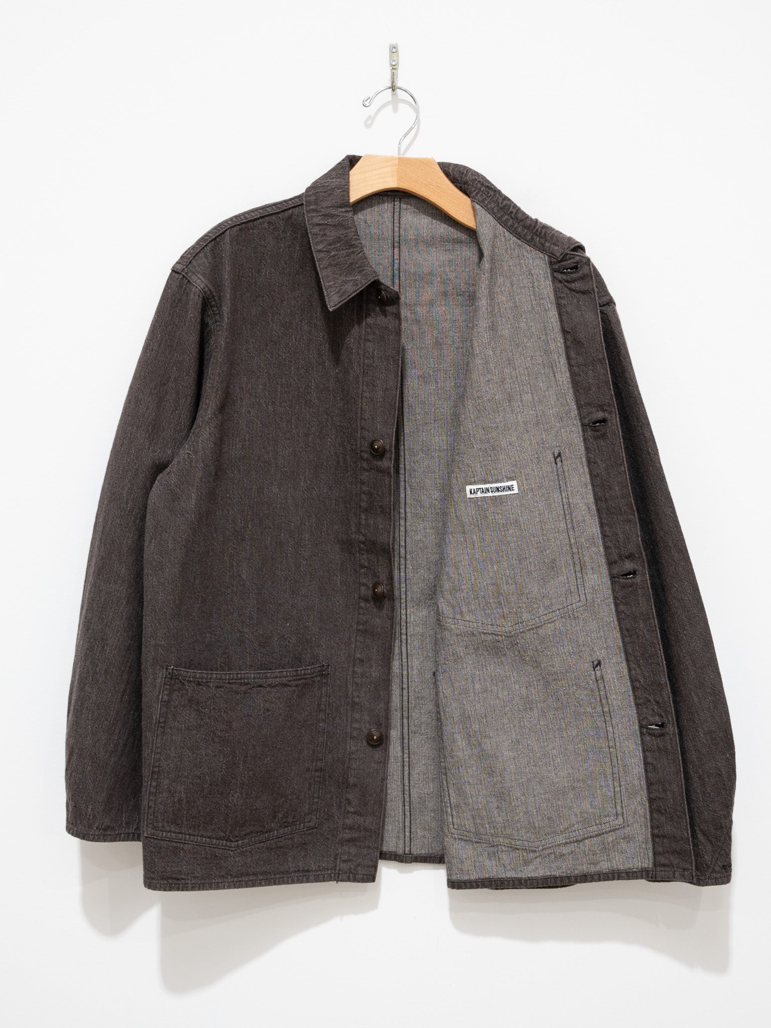 Namu Shop - Kaptain Sunshine Coverall Jacket - Brown Denim