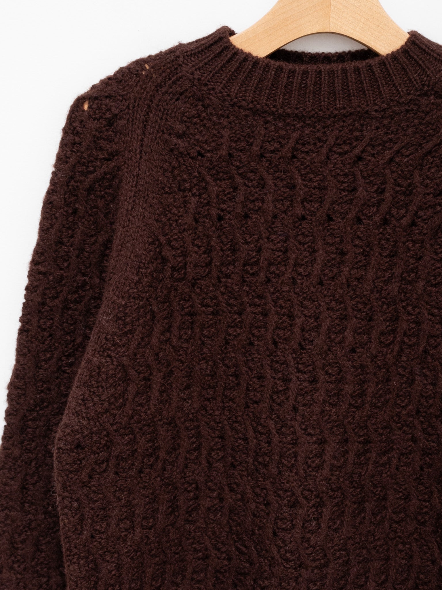 Namu Shop - Yleve Andean Highland Wool Knit Pullover - Brown