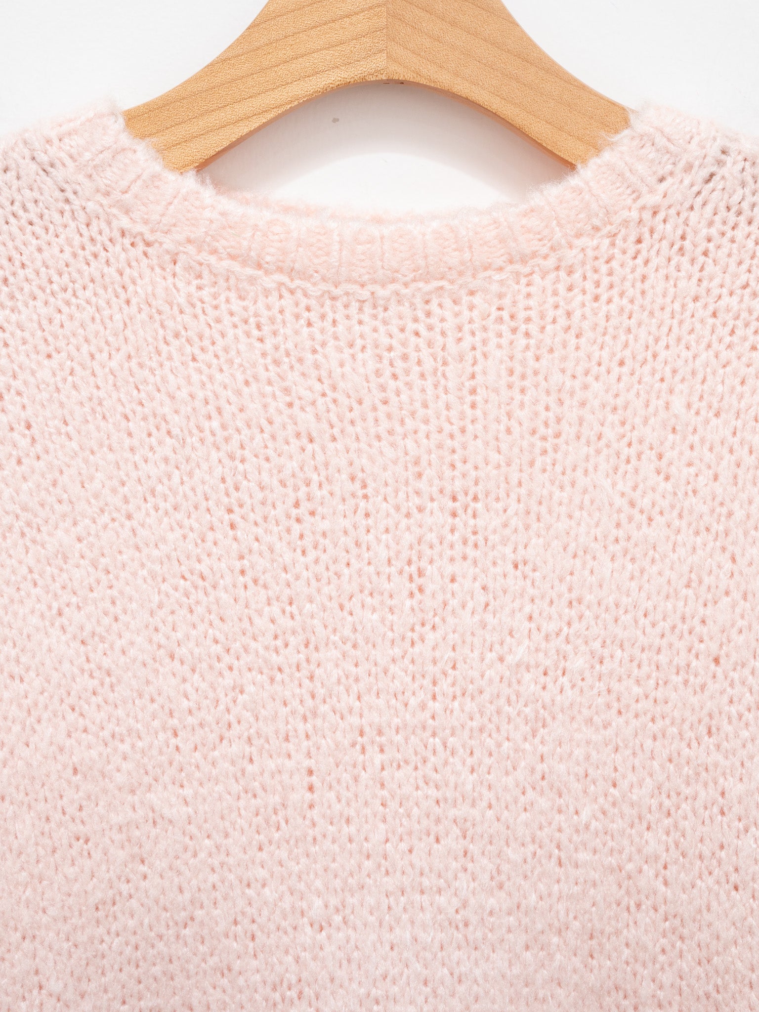 Namu Shop - Yleve Low Gauge Silk Knit Pullover - Pink