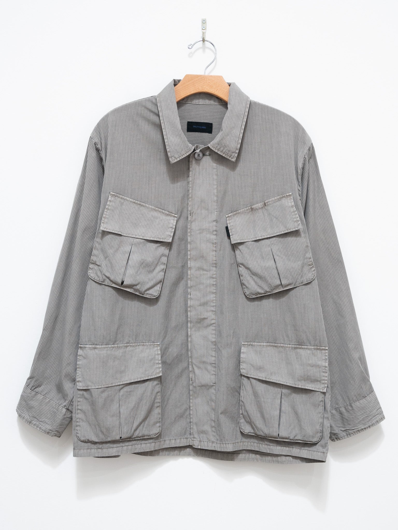 Namu Shop - S H Fatigue Shirt - Gray Stripe
