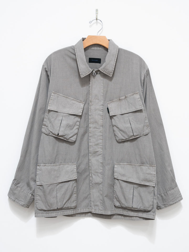 Namu Shop - S H Fatigue Shirt - Gray Stripe