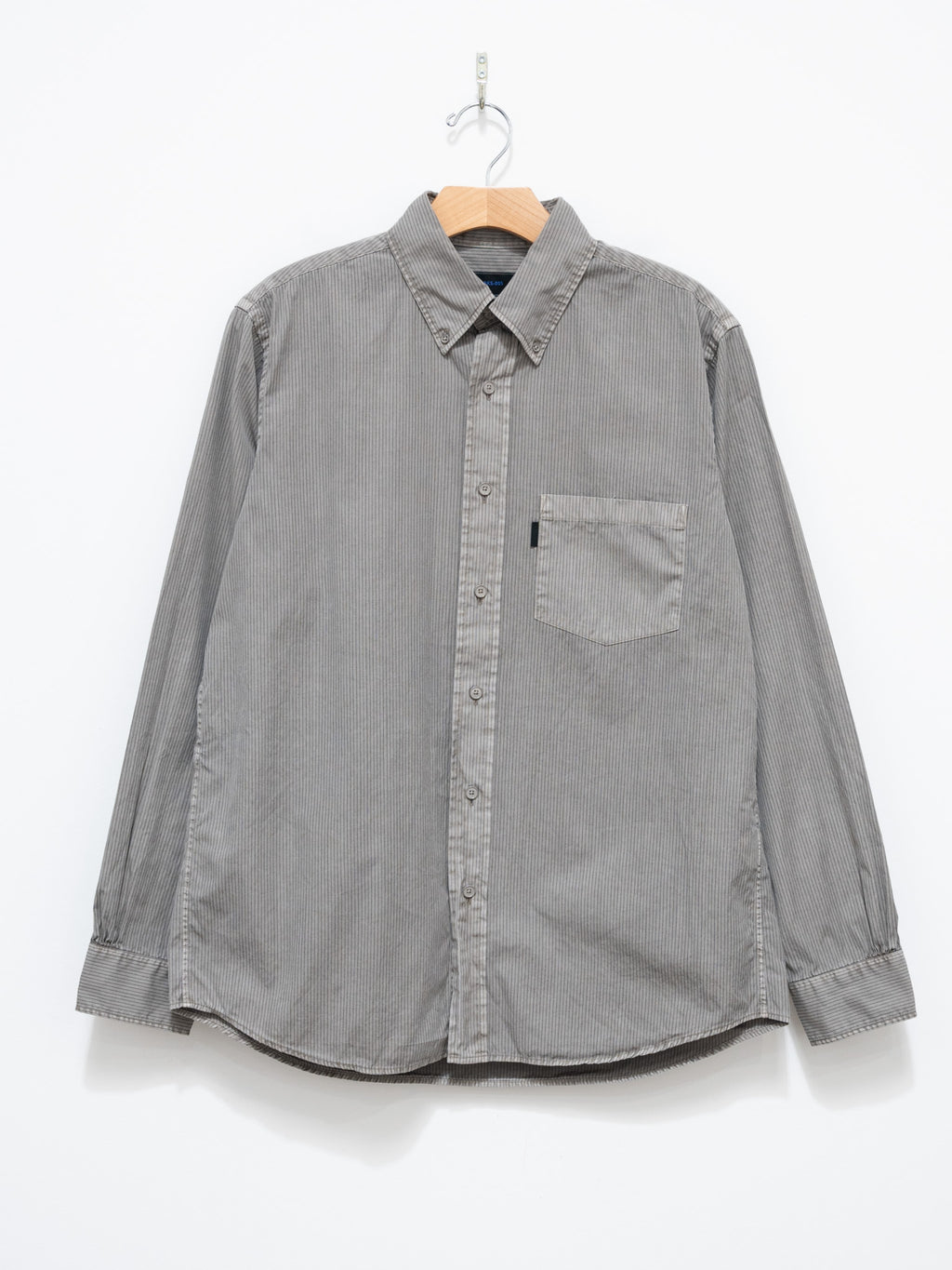 Namu Shop - S H Button Down Shirt - Gray Stripe