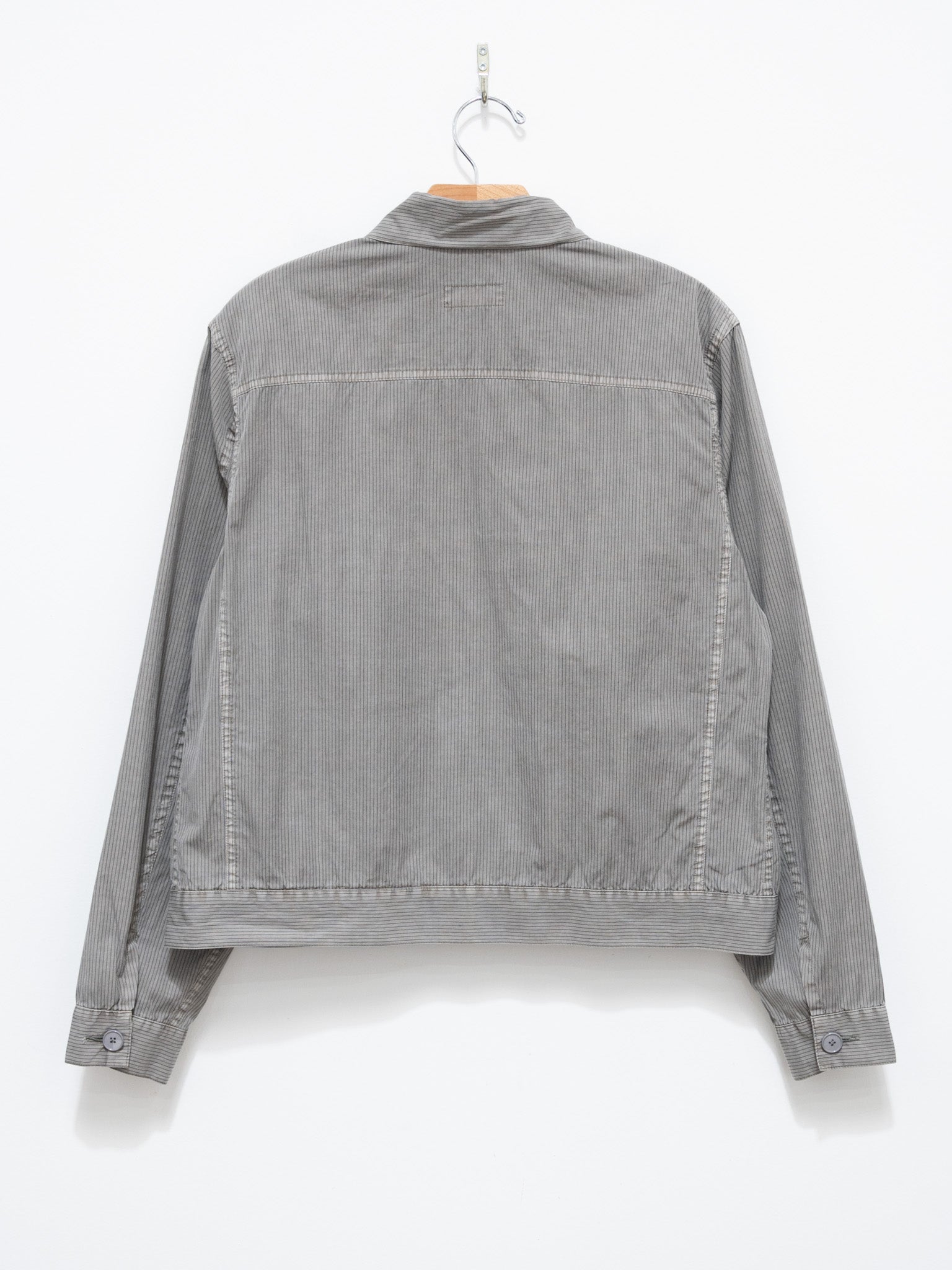 Namu Shop - S H Trucker Shirt - Gray Stripe