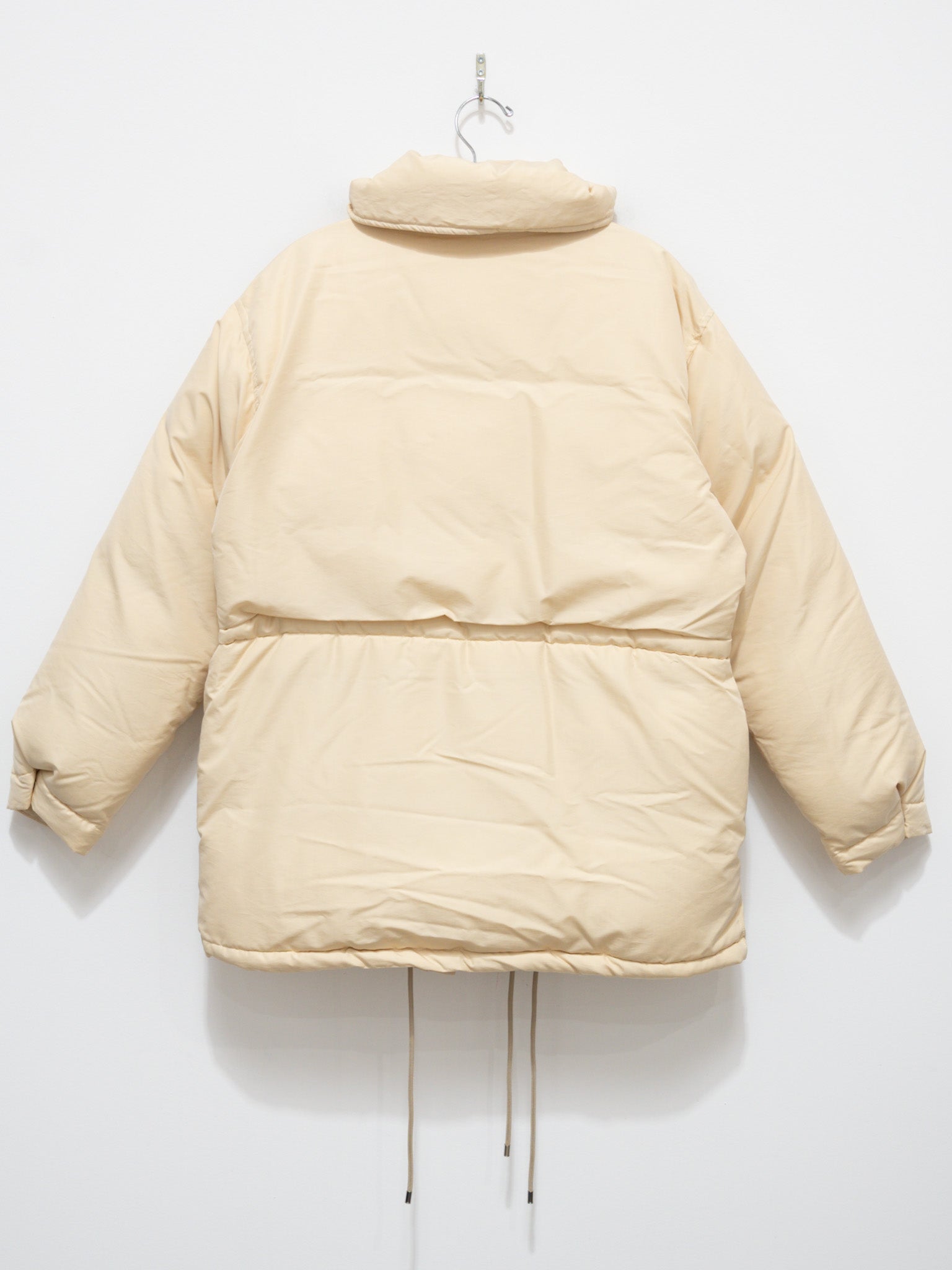 Namu Shop - Auralee Fine Polyester Chambray Down Coat - Light Ivory Chambray
