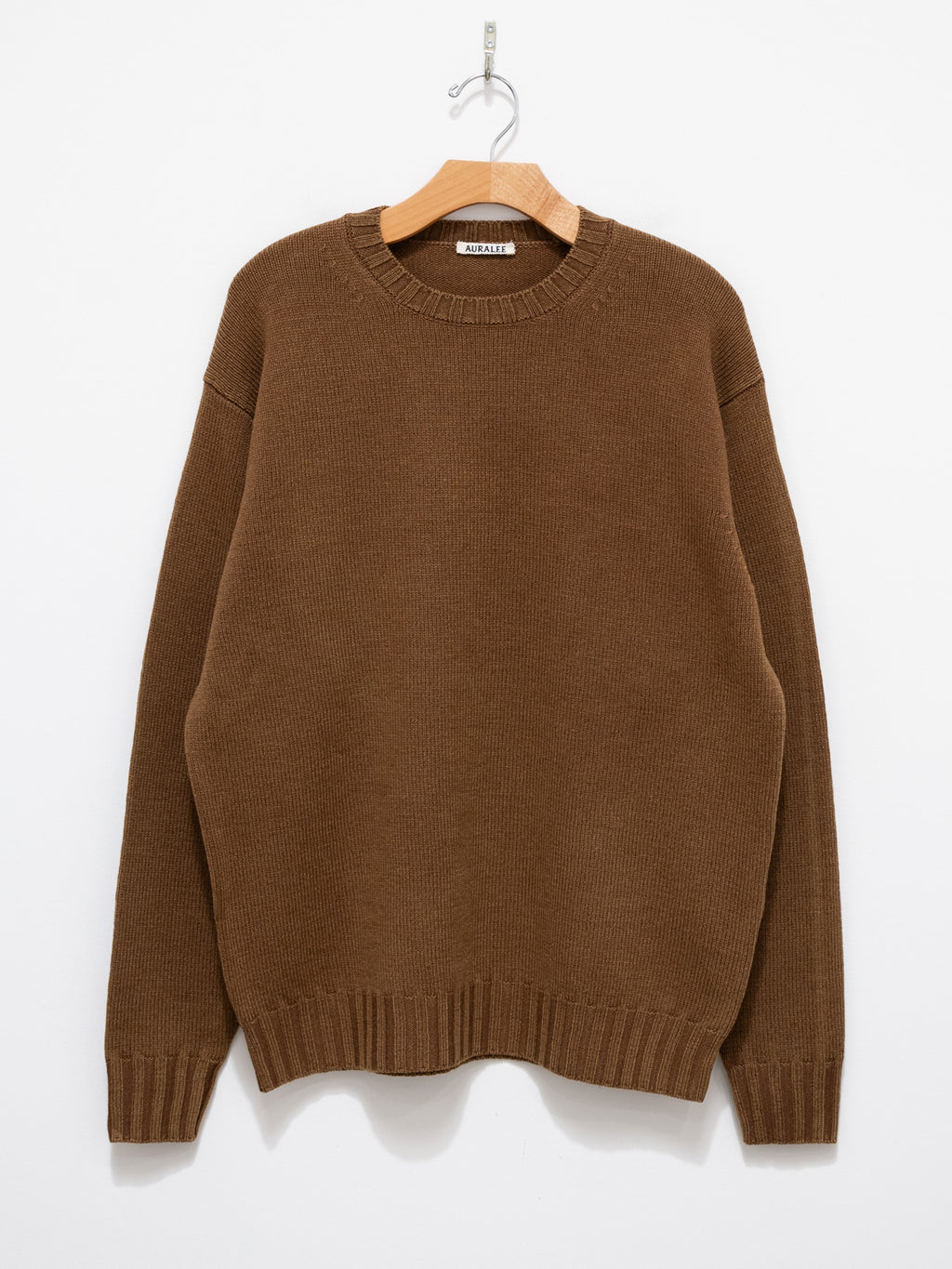 Namu Shop - Auralee Washed French Merino Knit P/O -  Brown