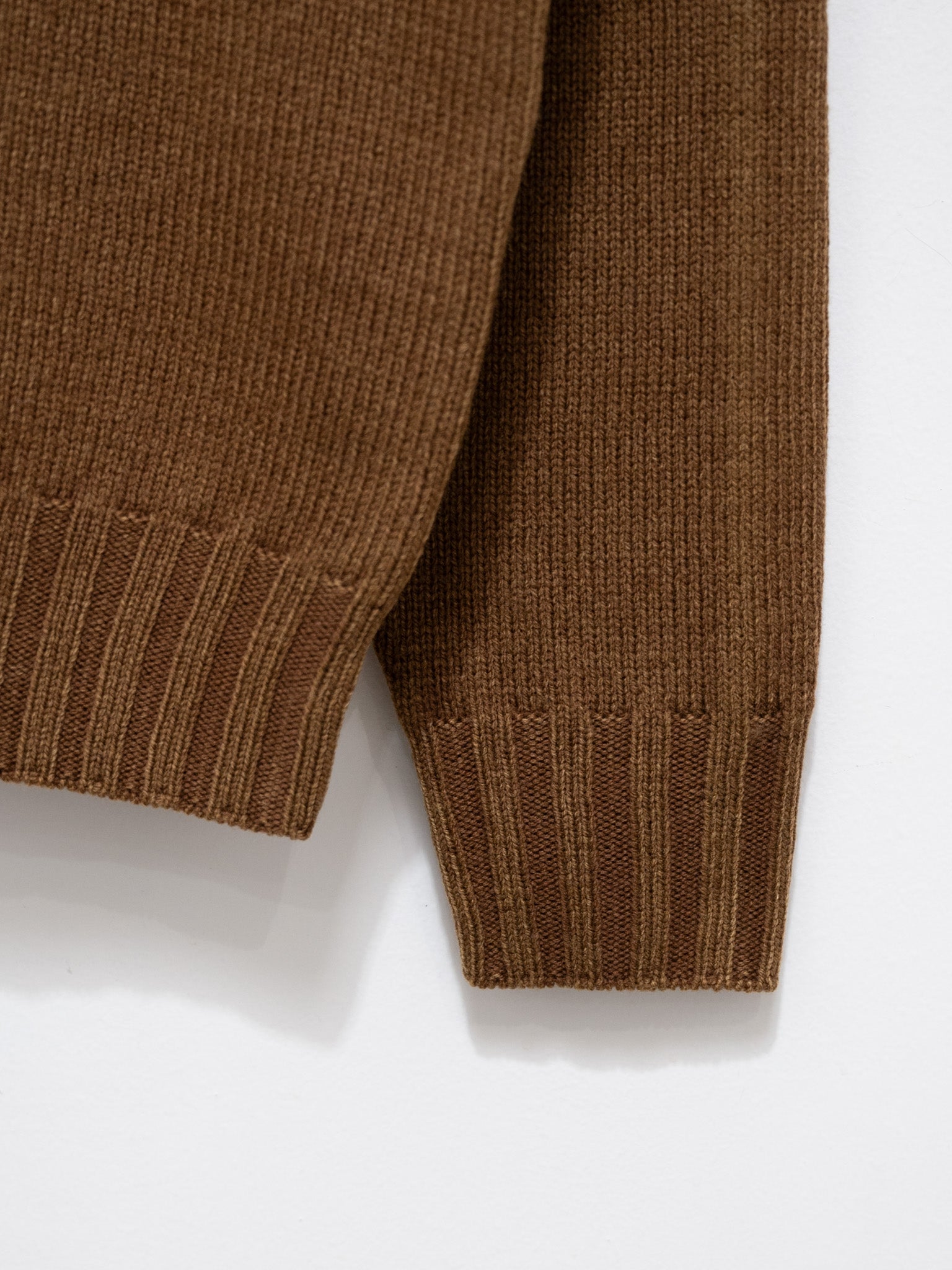 Namu Shop - Auralee Washed French Merino Knit P/O -  Brown