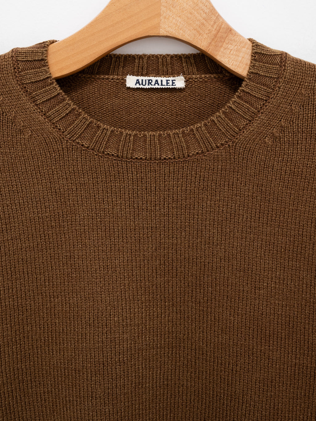 Namu Shop - Auralee Washed French Merino Knit P/O -  Brown