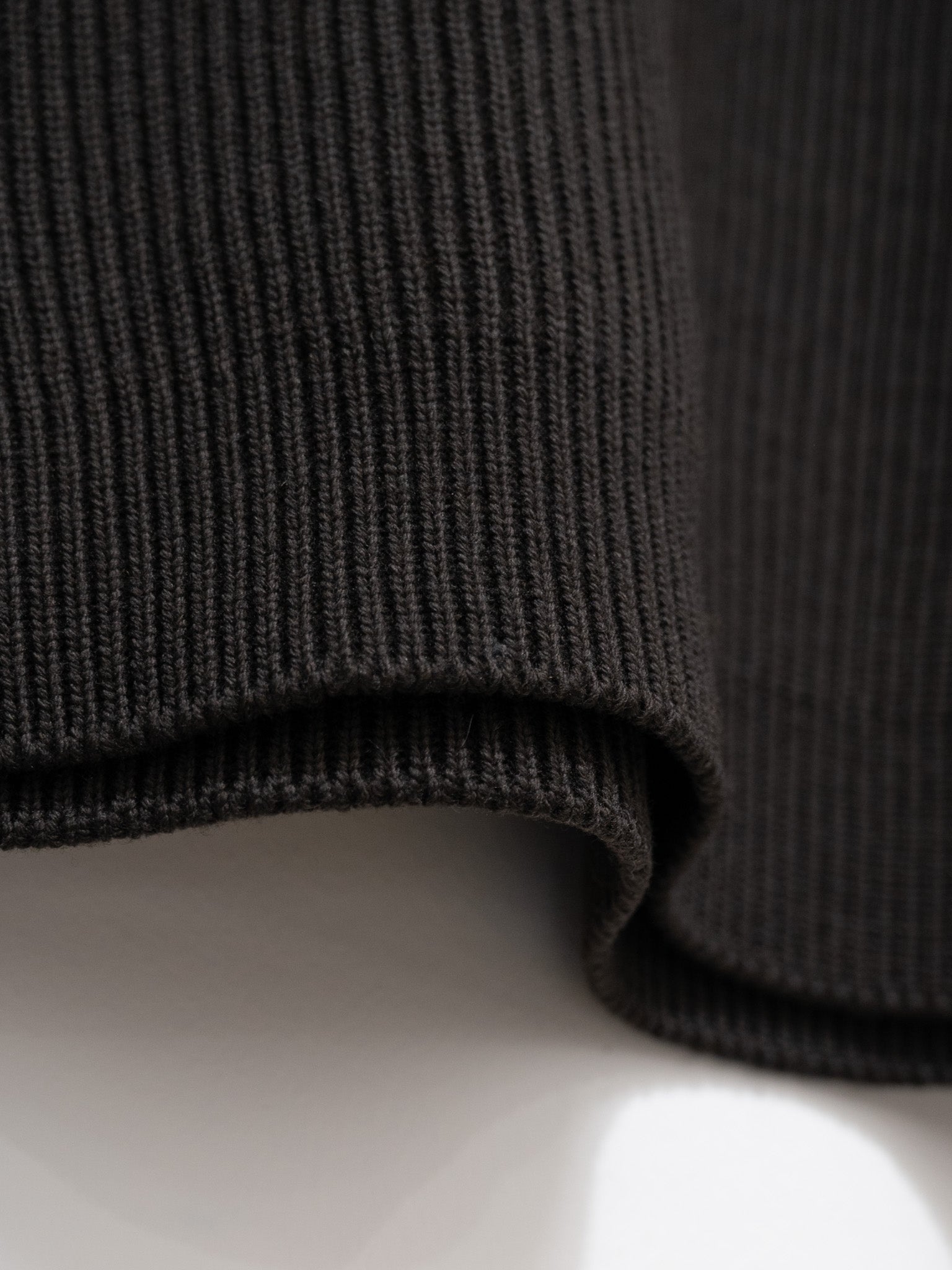 Namu Shop - Auralee French Merino Rib Knit P/O - Dark Brown