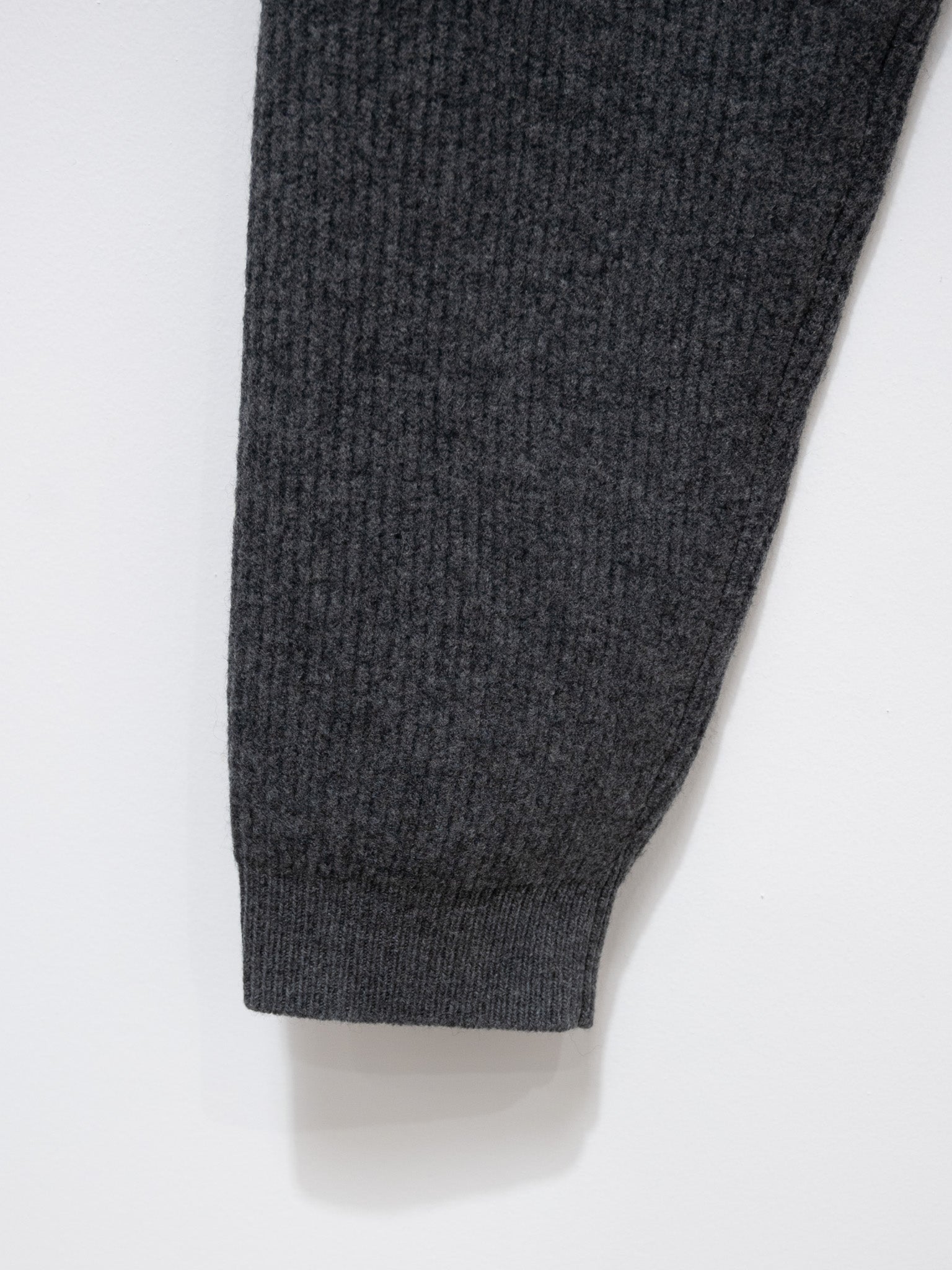 Namu Shop - Auralee Milled French Merino Rib Knit Pants - Charcoal Gray
