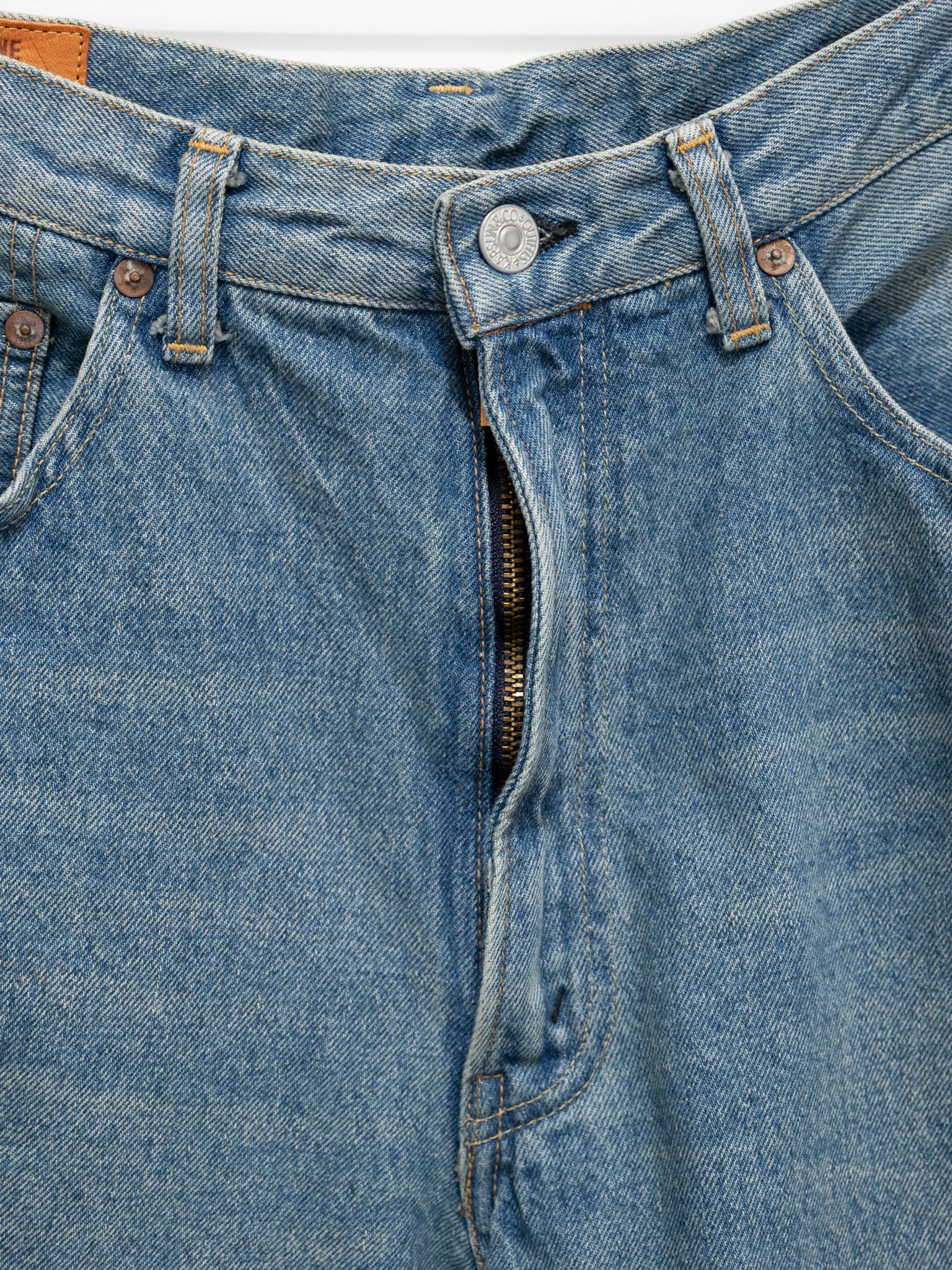 Namu Shop - Kaptain Sunshine Skate Shoecut Denim Pants - Indigo Vintage Wash