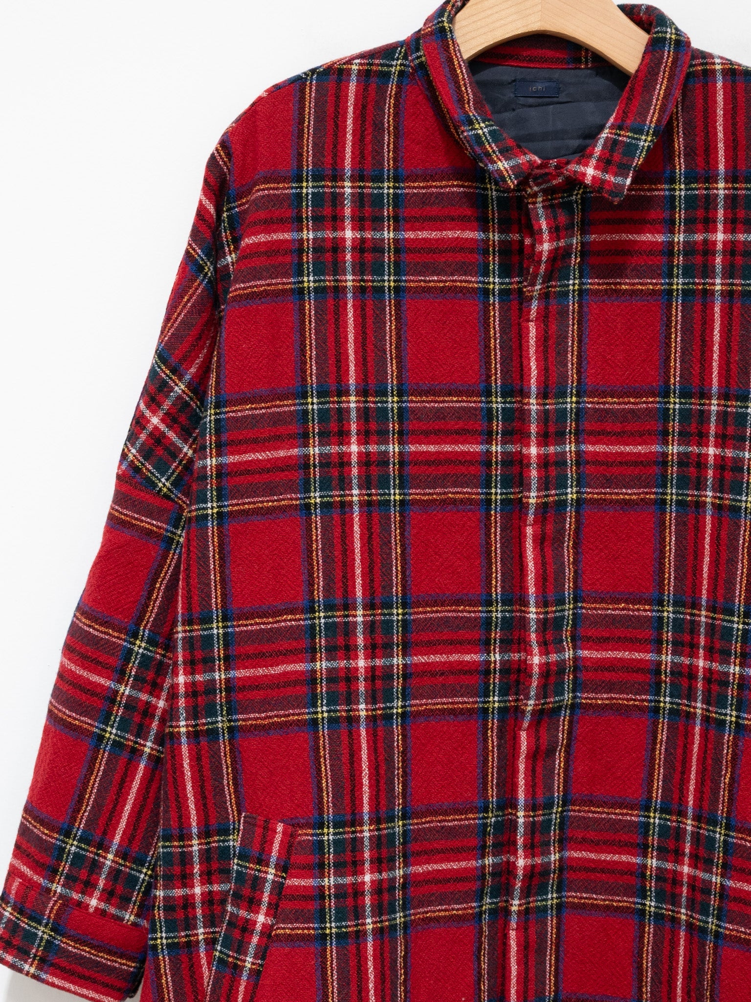 Namu Shop - ICHI Brushed Wool Overshirt - Red