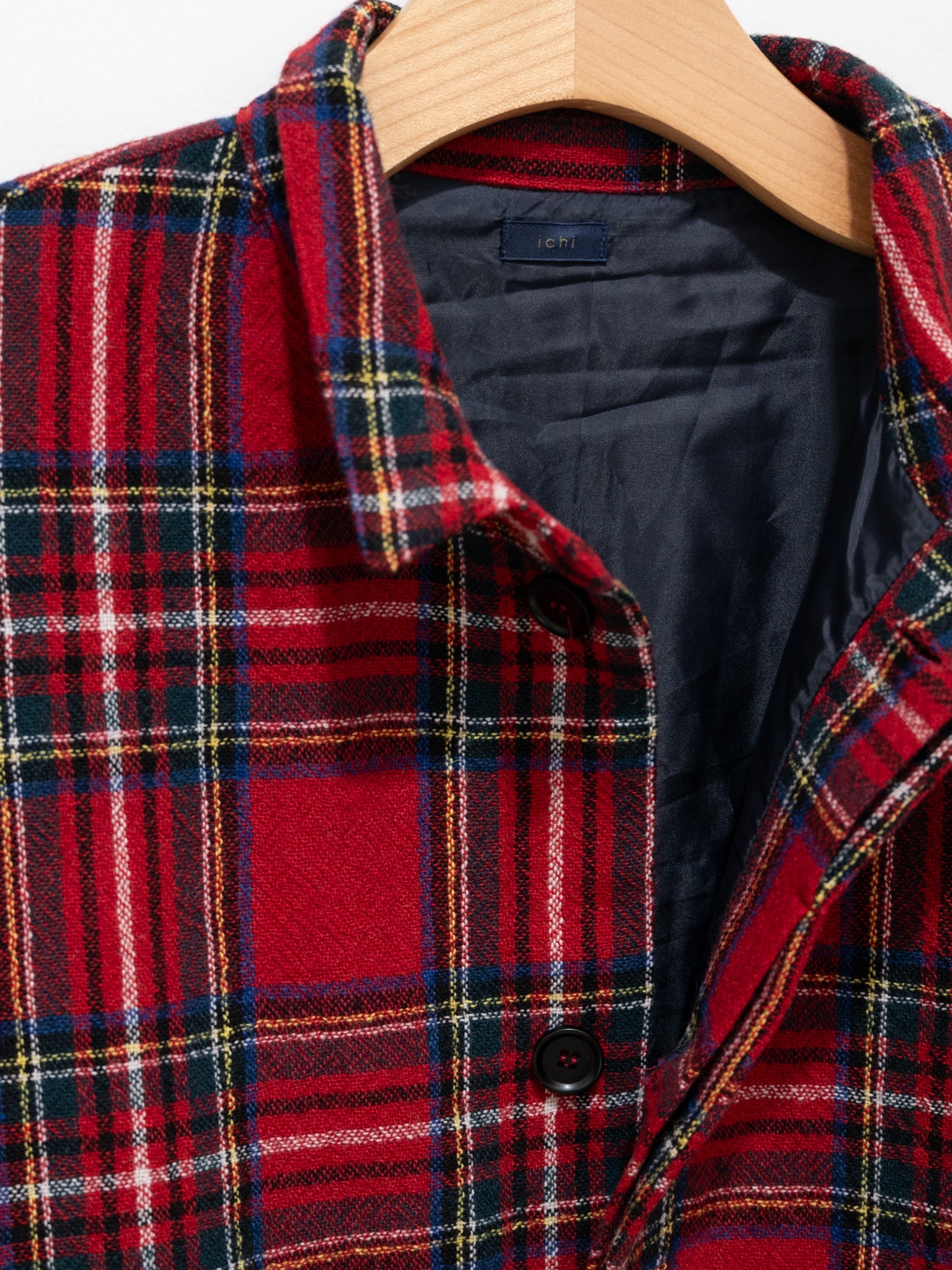 Namu Shop - ICHI Brushed Wool Overshirt - Red
