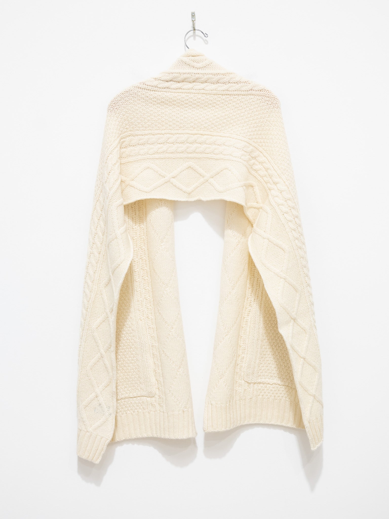 Namu Shop - ICHI Wool Cable Stole - White