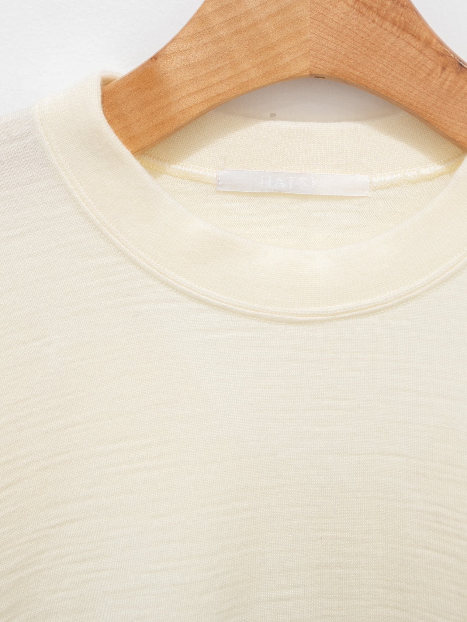 Namu Shop - Hatski Washable Wool Crewneck - Ecru