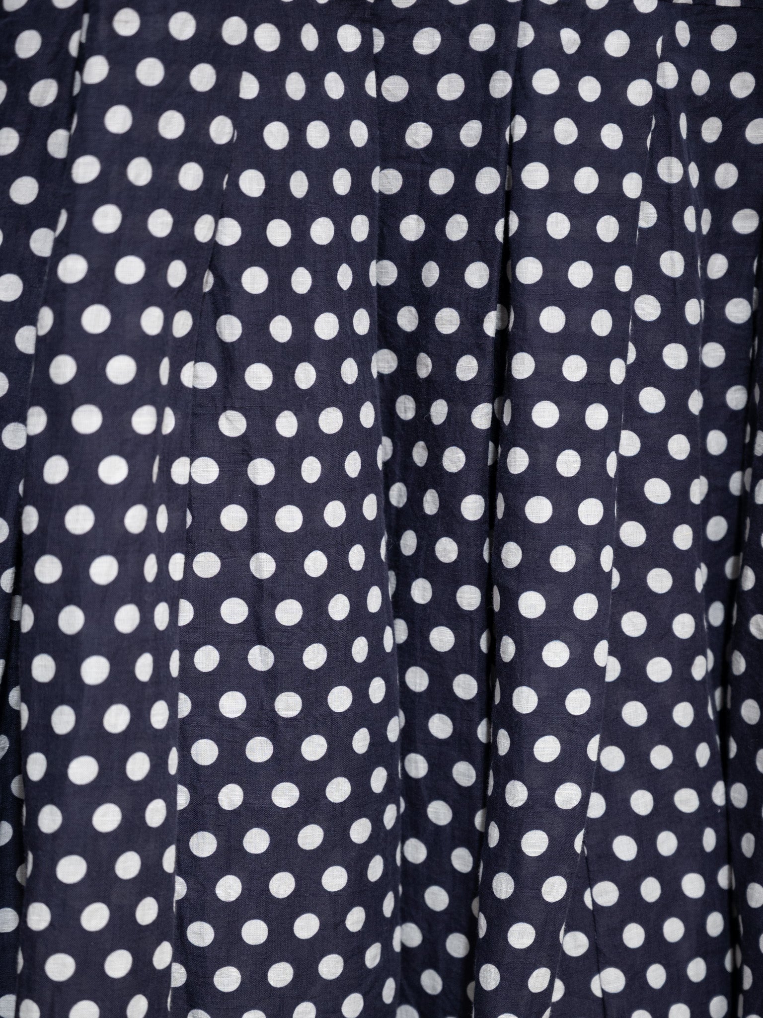 Namu Shop - Veritecoeur L/C Khadi Dot Dress - Dark Navy x Dot