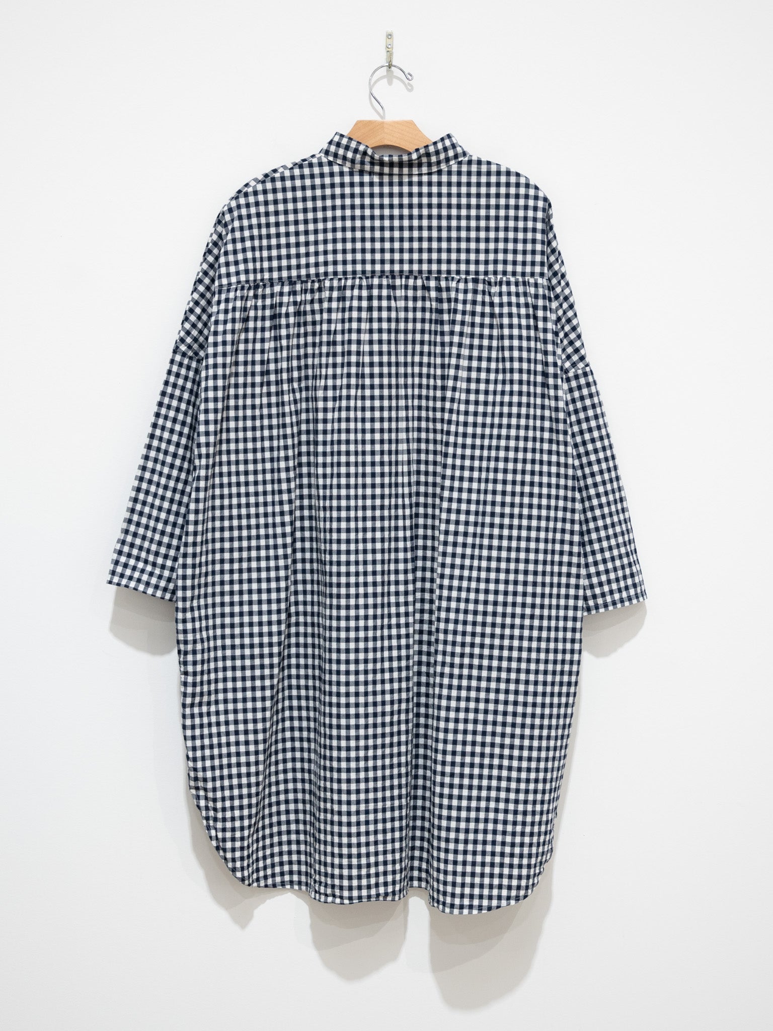 Namu Shop - Veritecoeur Back Gathered Dress - Navy x White