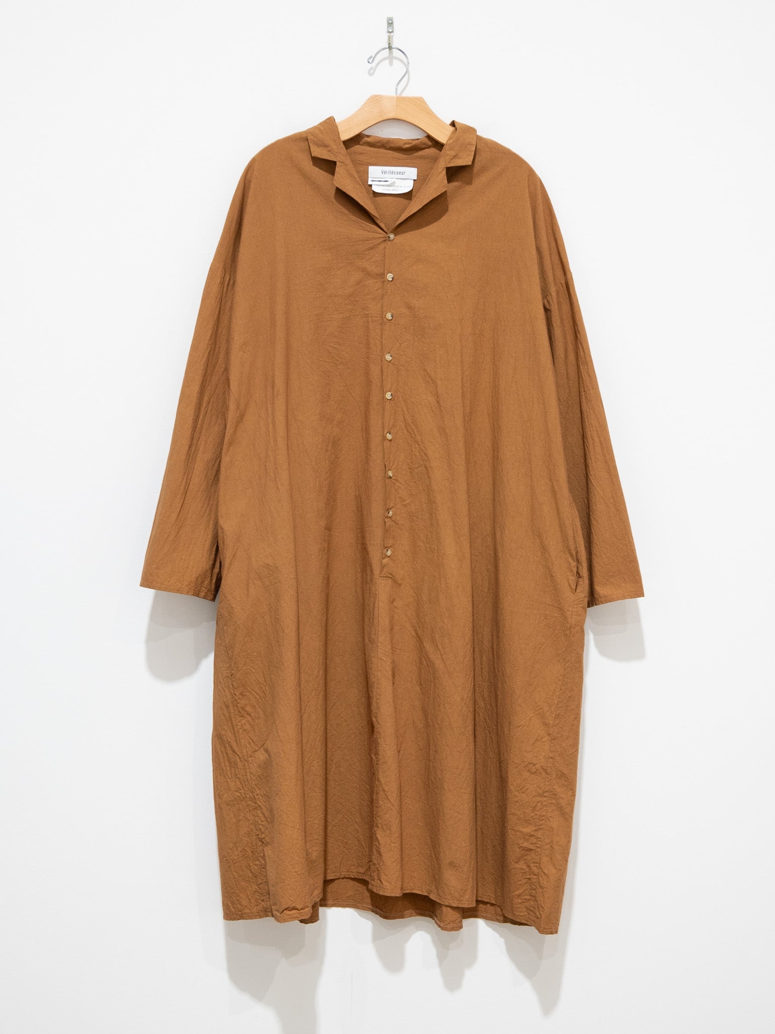 Namu Shop - Veritecoeur Tailored Collar Dress - Brown