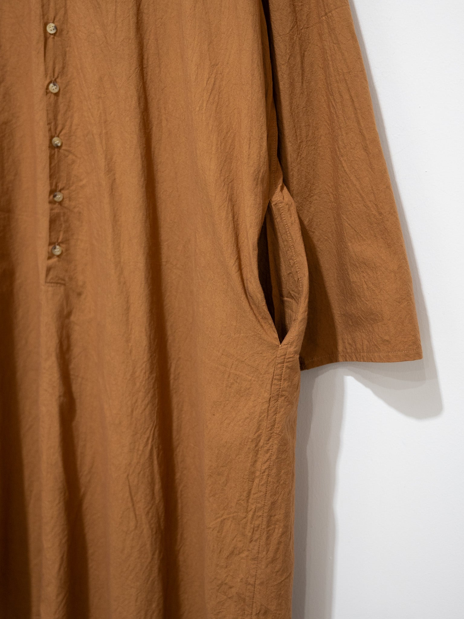 Namu Shop - Veritecoeur Tailored Collar Dress - Brown