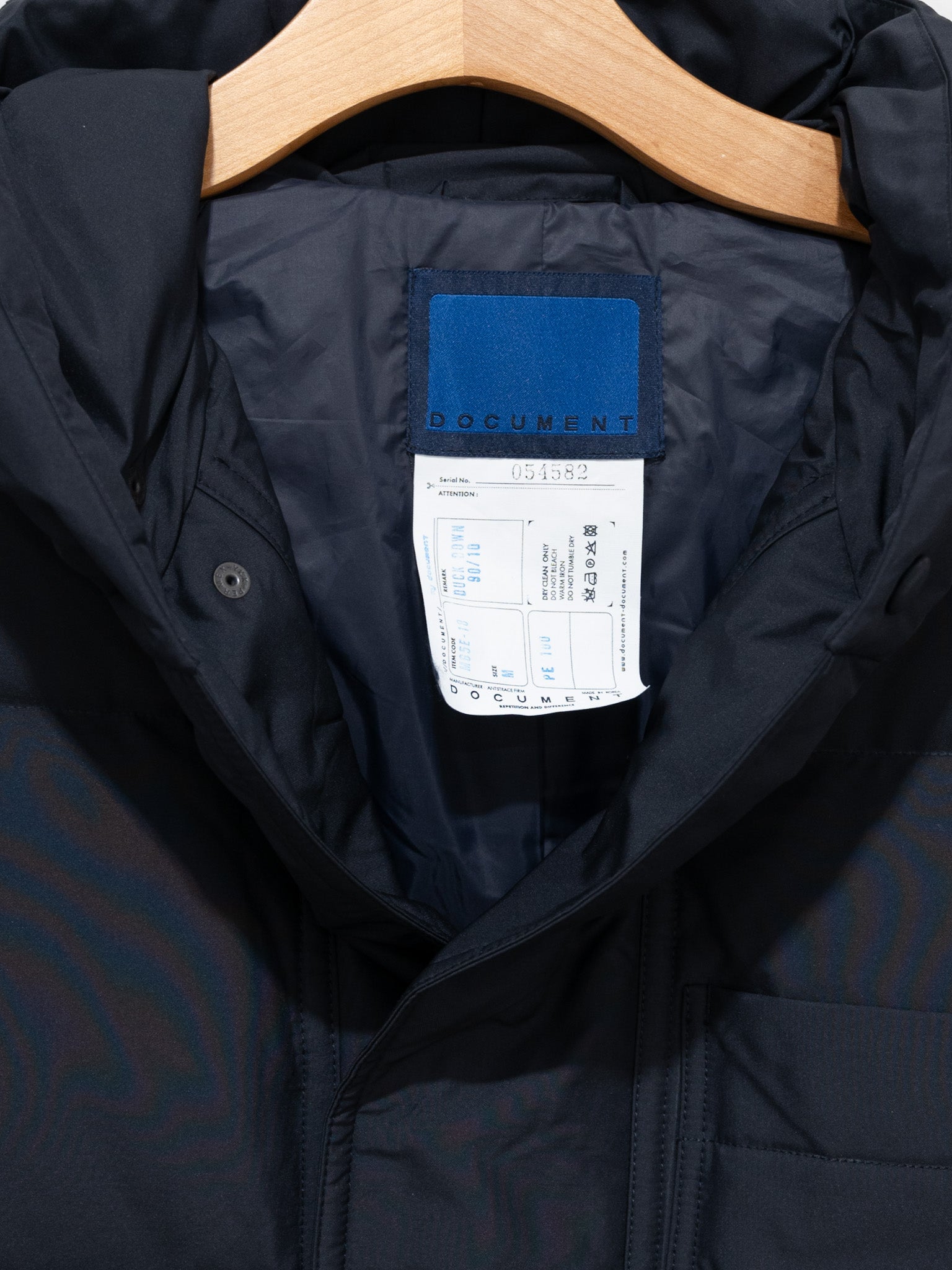 Namu Shop - Document Duck Down Hooded Robe - Navy