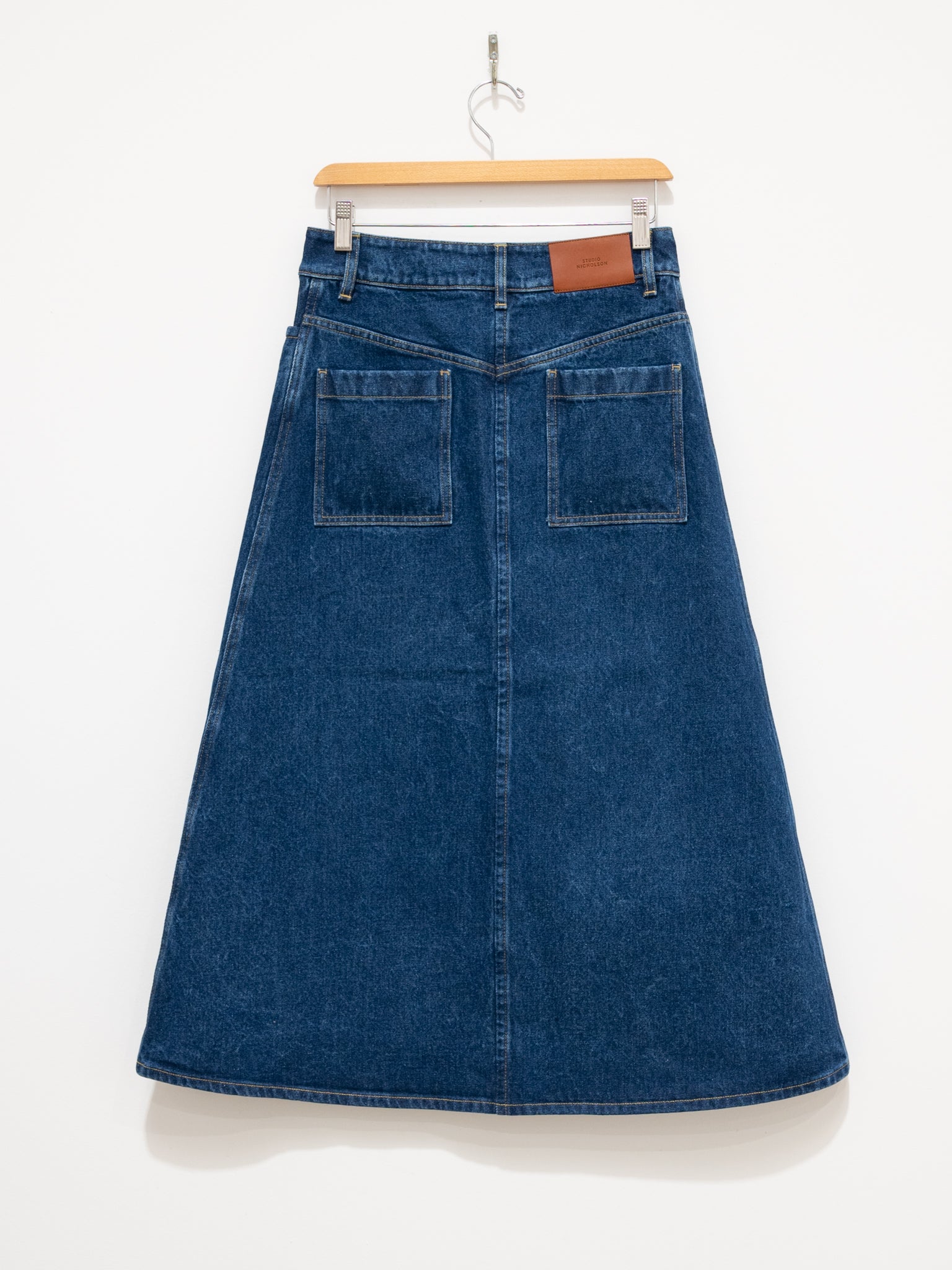 Namu Shop - Studio Nicholson Baringo A-Line Denim Skirt - Indigo