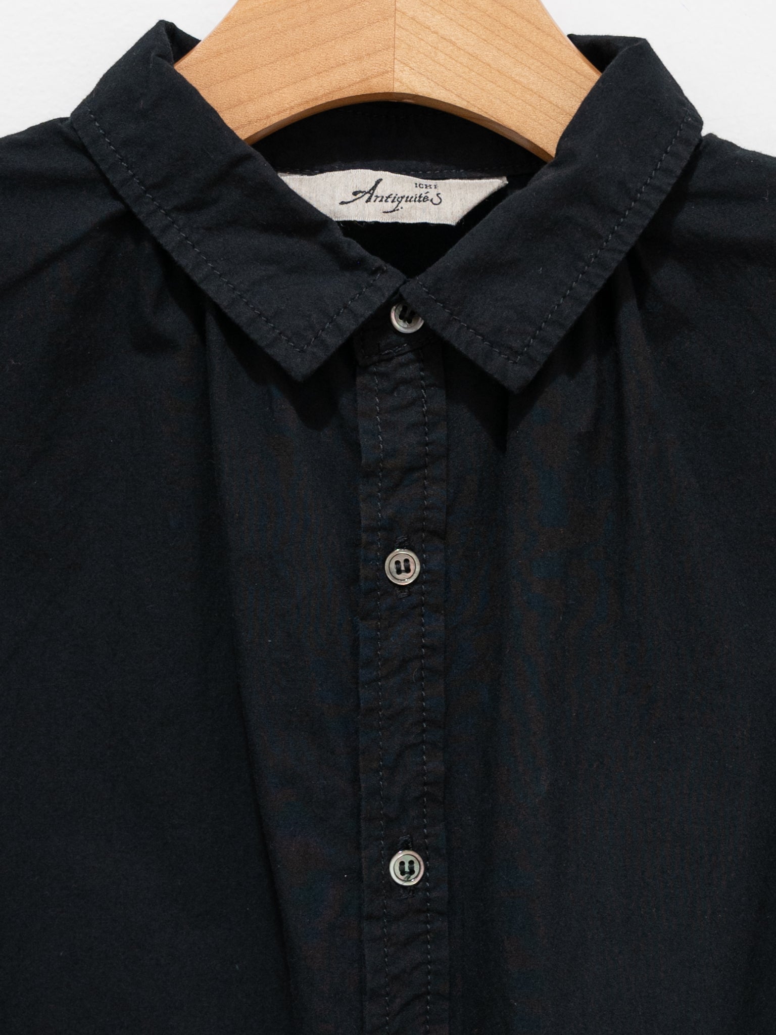Namu Shop - Ichi Antiquites OUMISARASHI Shirt Dress - Black