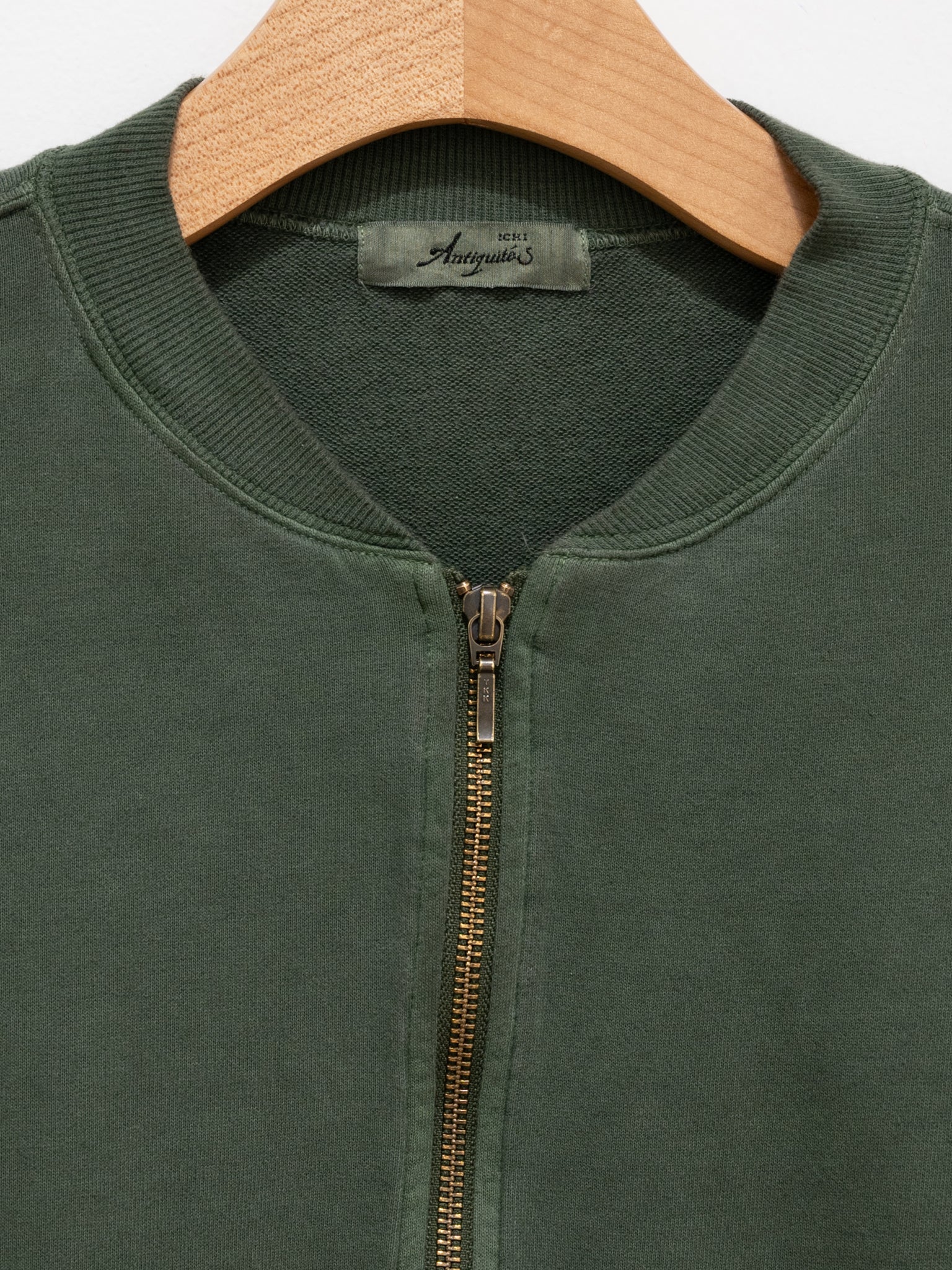 Namu Shop - Ichi Antiquites Pigment French Terry Zip Blouson - Green