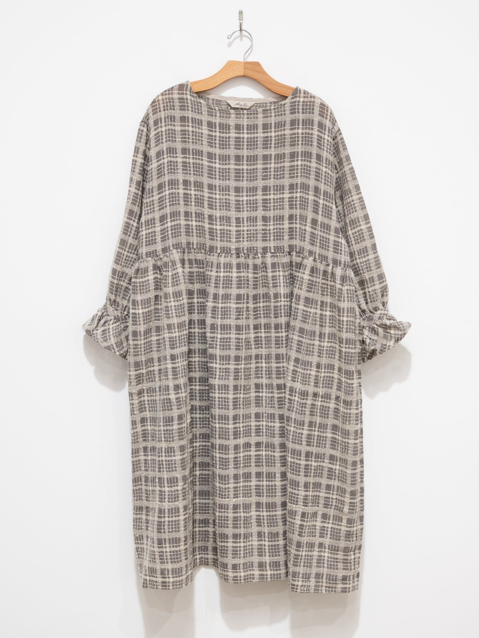 Namu Shop - Ichi Antiquites Wool Check Dress - Mocha