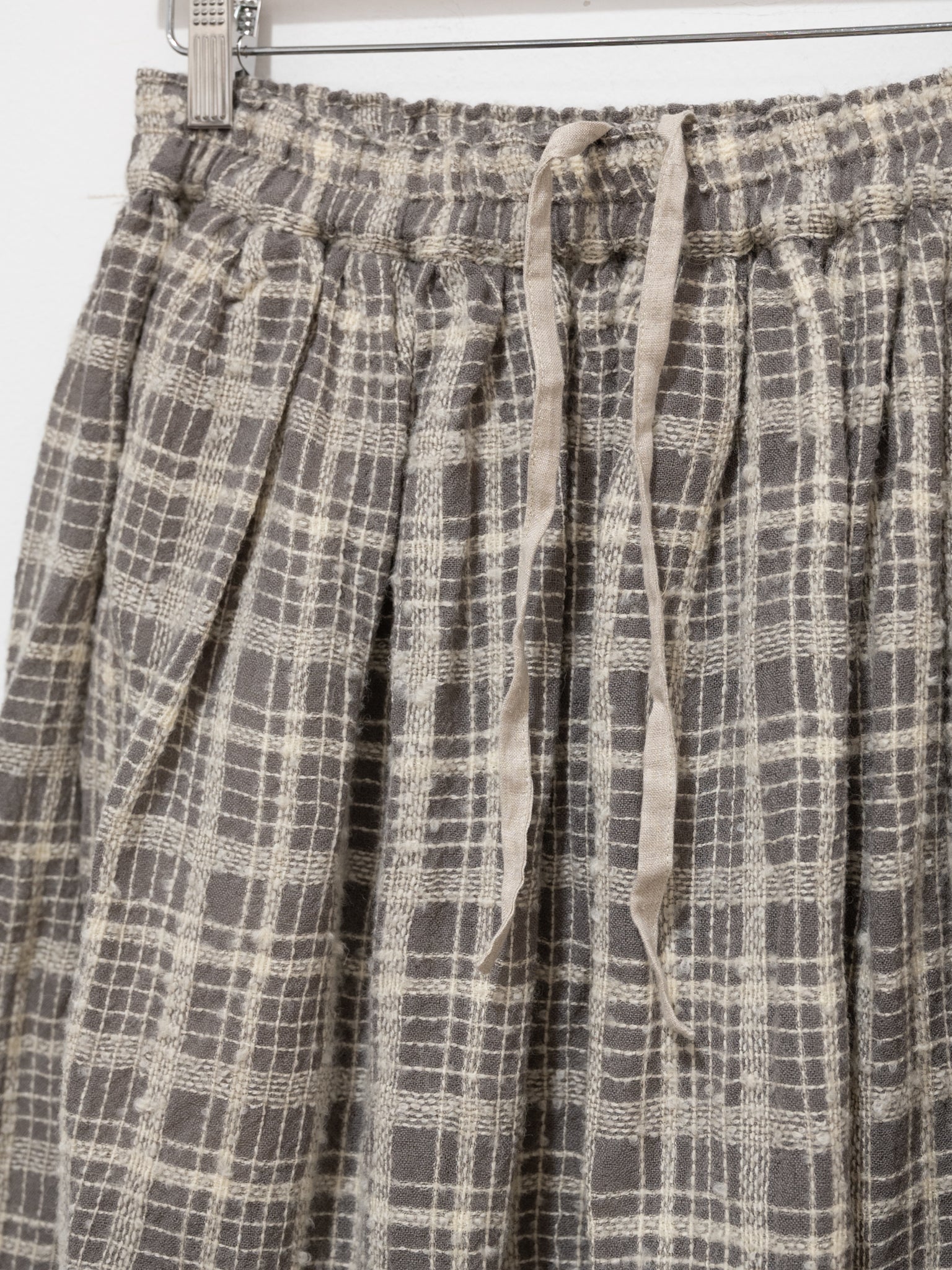 Namu Shop - Ichi Antiquites Wool Check Skirt - Mocha
