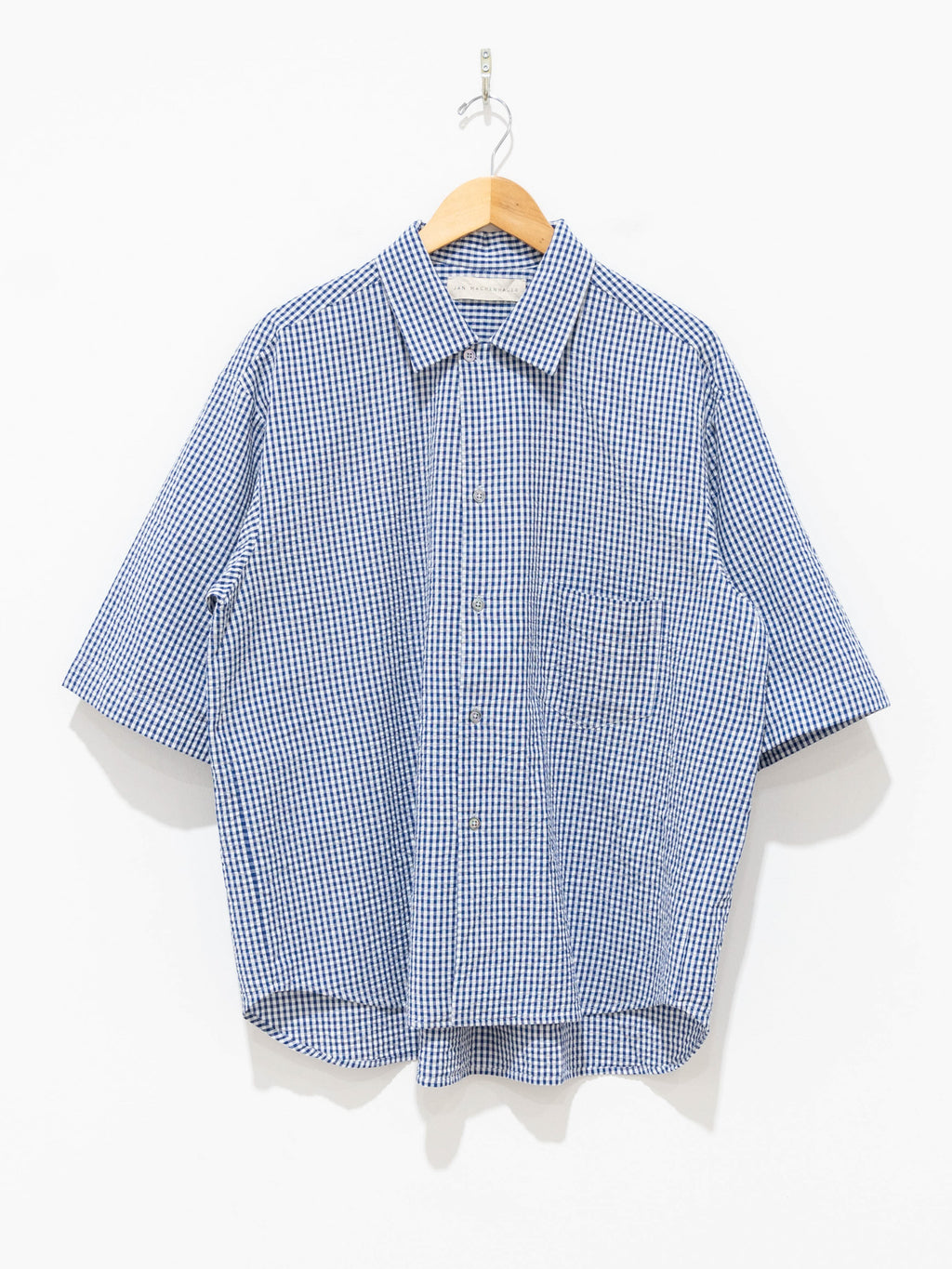 Namu Shop - Jan Machenhauer Fred Shirt - Blue Gingham Cotton Seersucker