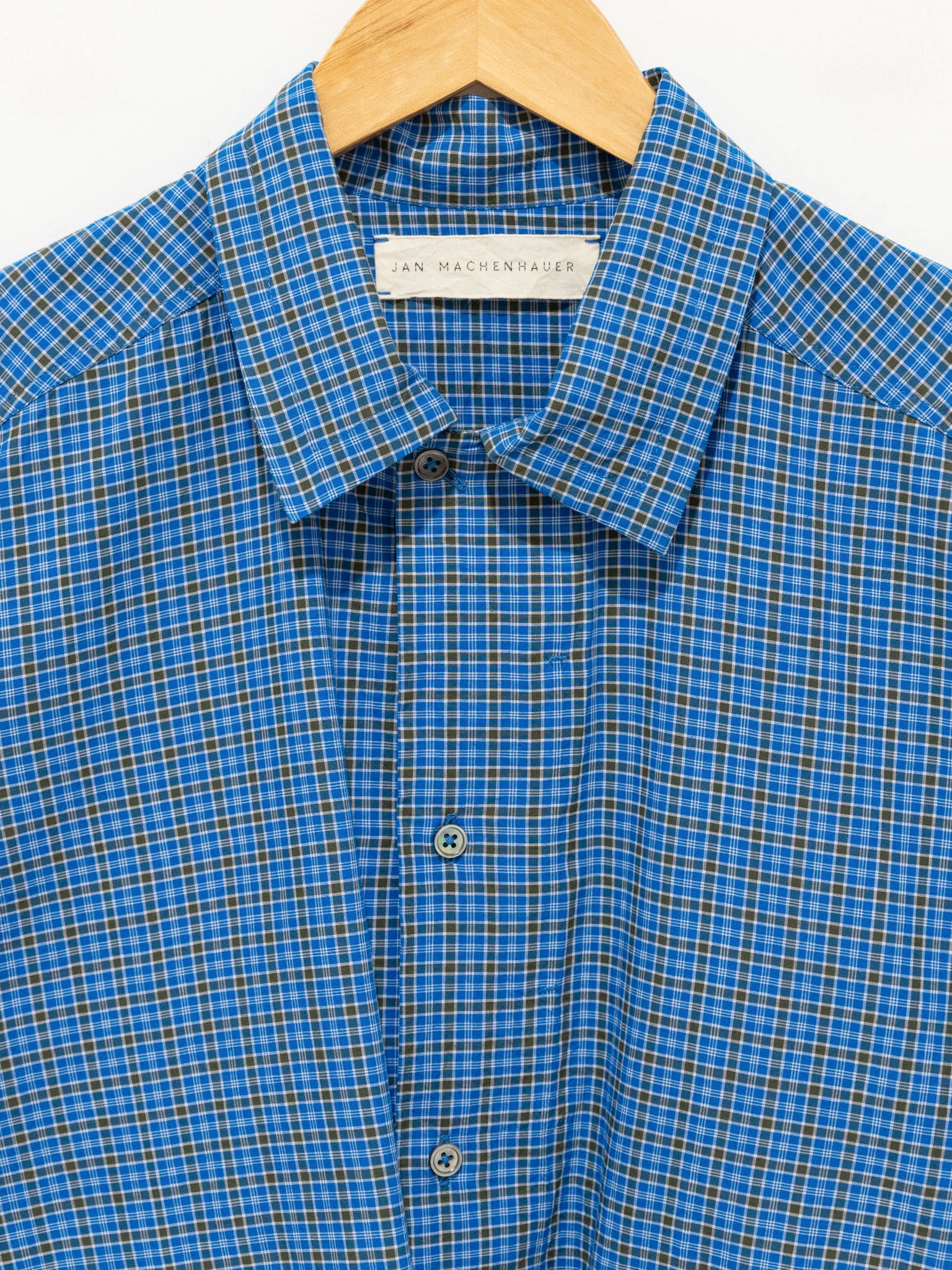 Namu Shop - Jan Machenhauer Zane Shirt - Brown/Blue Lunghi Check