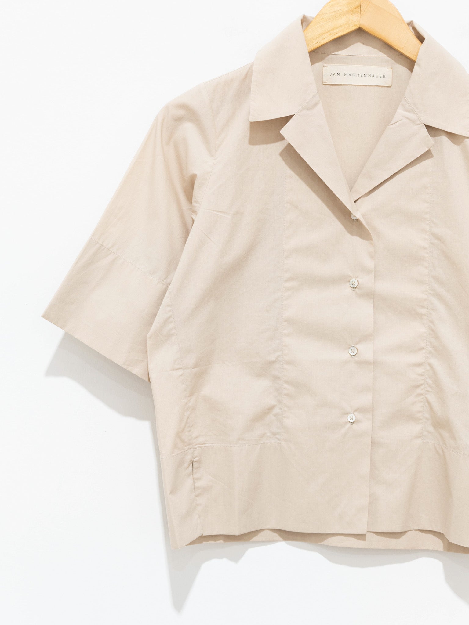 Namu Shop - Jan Machenhauer Ida Shirt - Almond Cotton Poplin