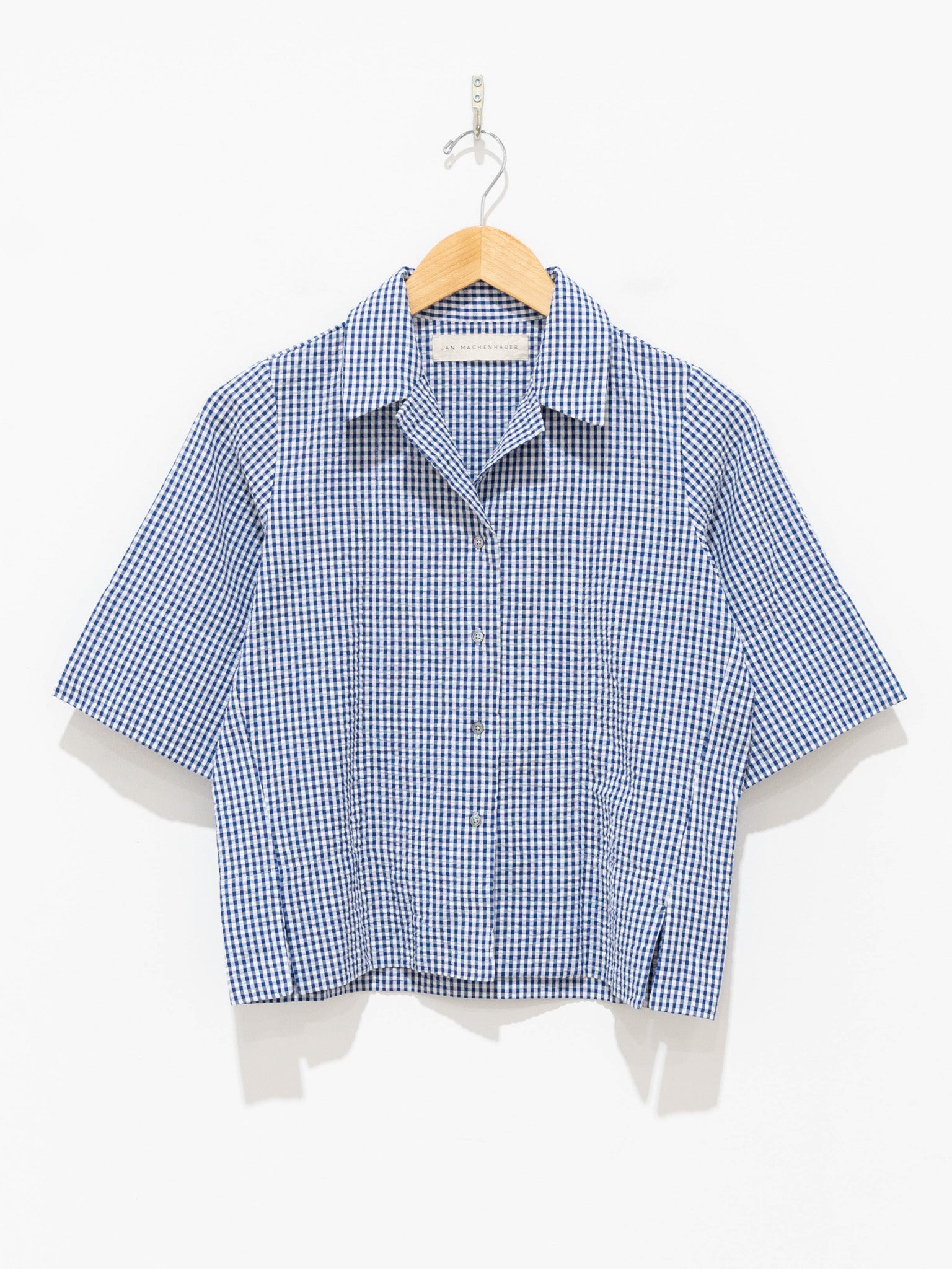 Namu Shop - Jan Machenhauer Ida Shirt - Blue Cotton Seersucker