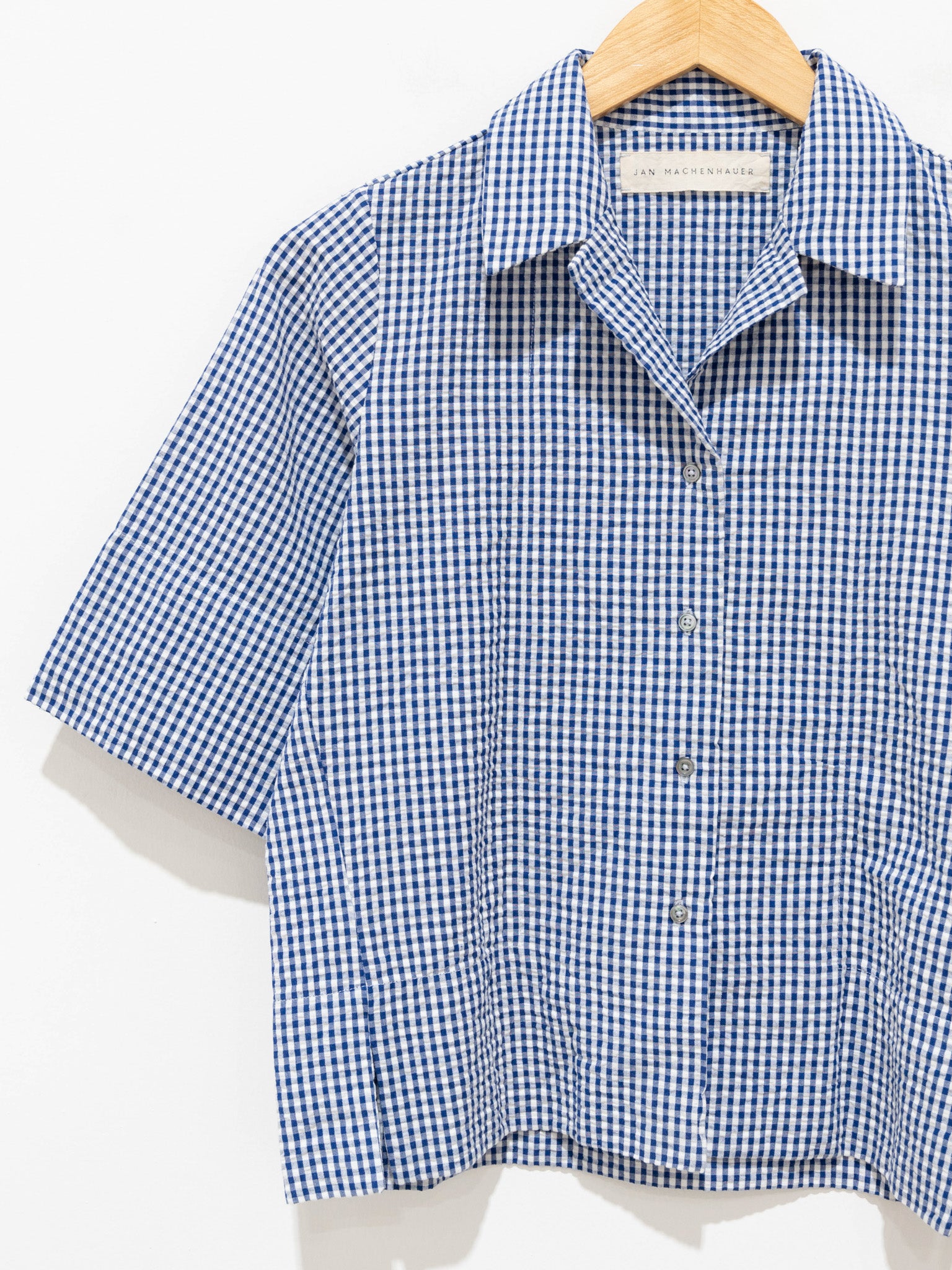 Namu Shop - Jan Machenhauer Ida Shirt - Blue Cotton Seersucker