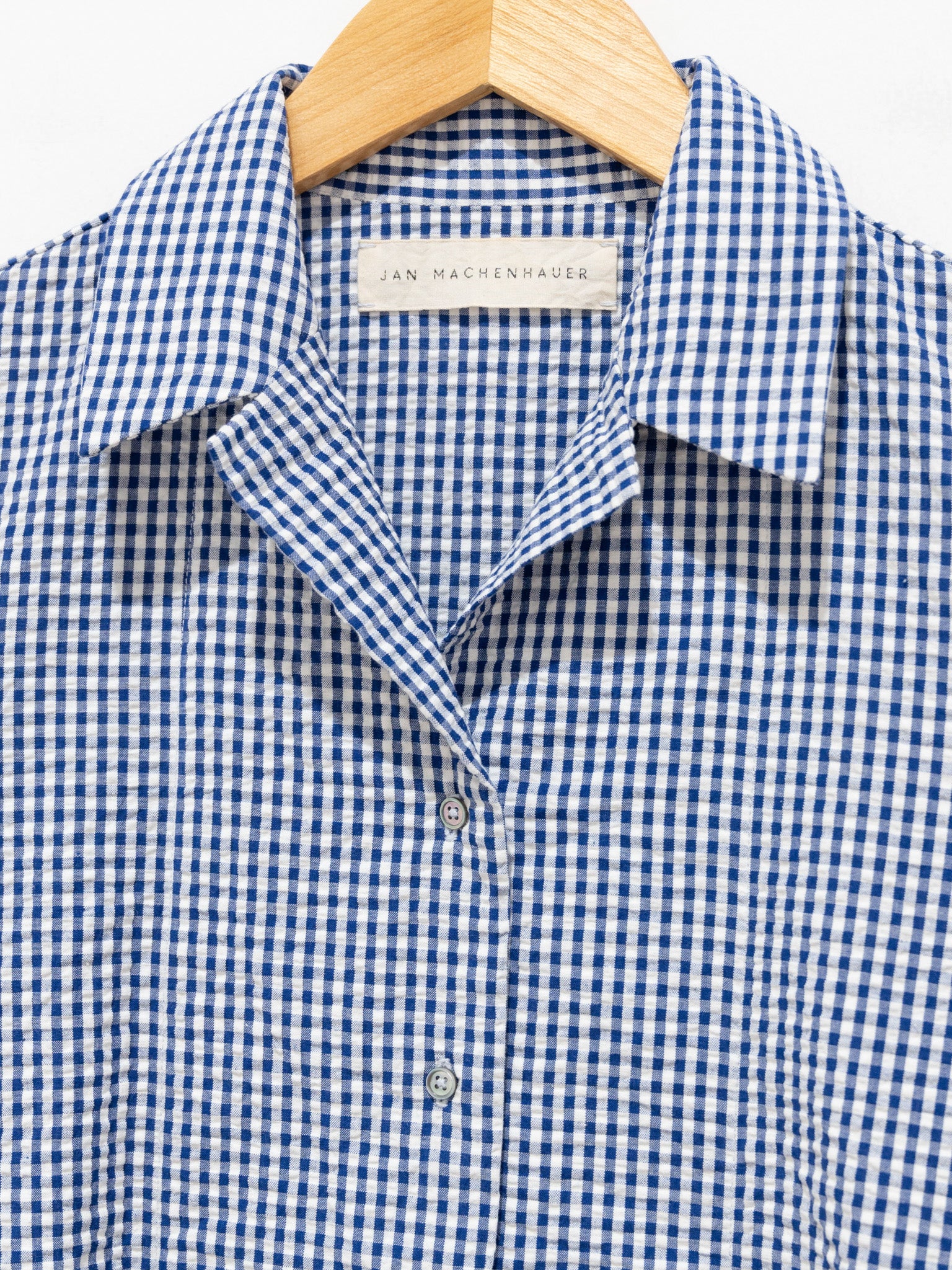 Namu Shop - Jan Machenhauer Ida Shirt - Blue Cotton Seersucker