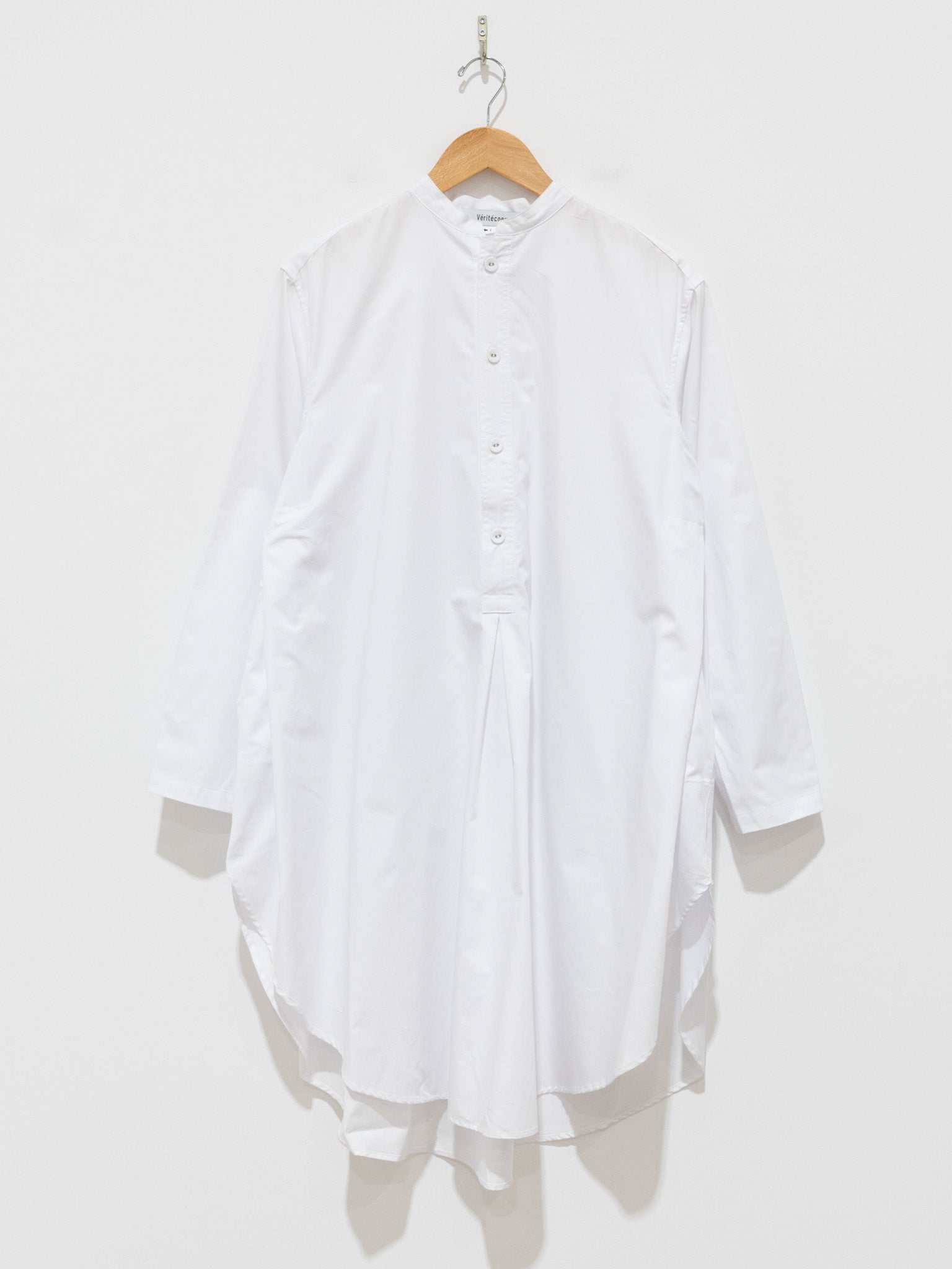 Namu Shop - Veritecoeur Side Pleats Long Shirt - White