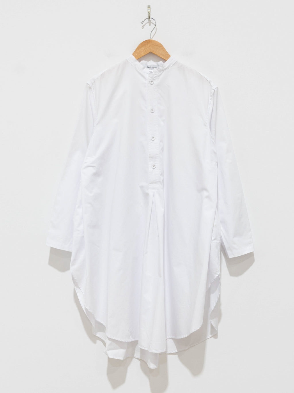 Namu Shop - Veritecoeur Side Pleats Long Shirt - White