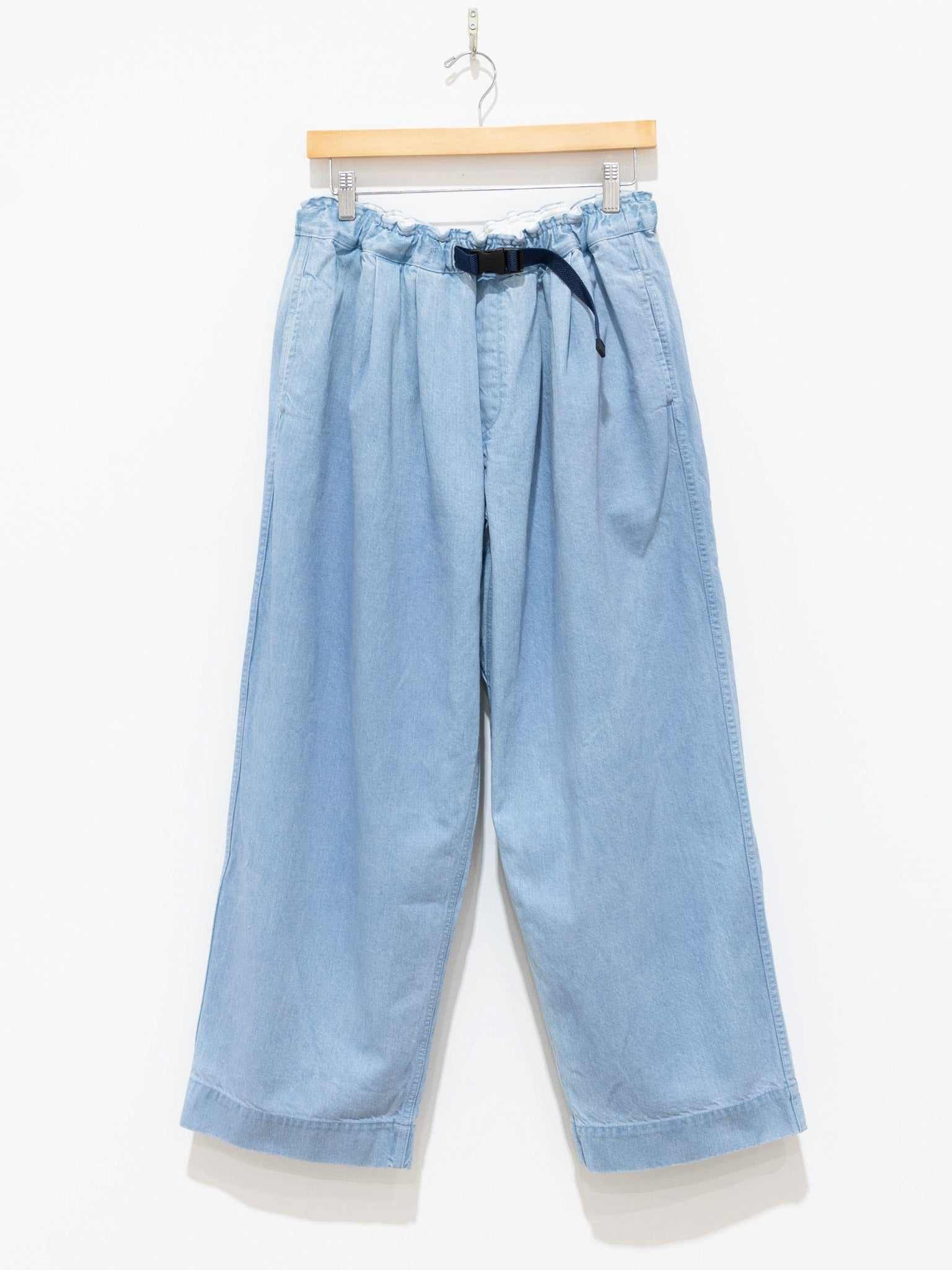 Namu Shop - Veritecoeur Belted Pants - Light Blue Indigo