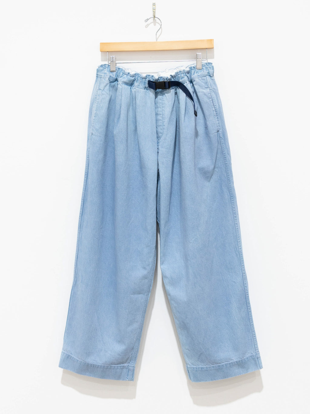 Namu Shop - Veritecoeur Belted Pants - Light Blue Indigo