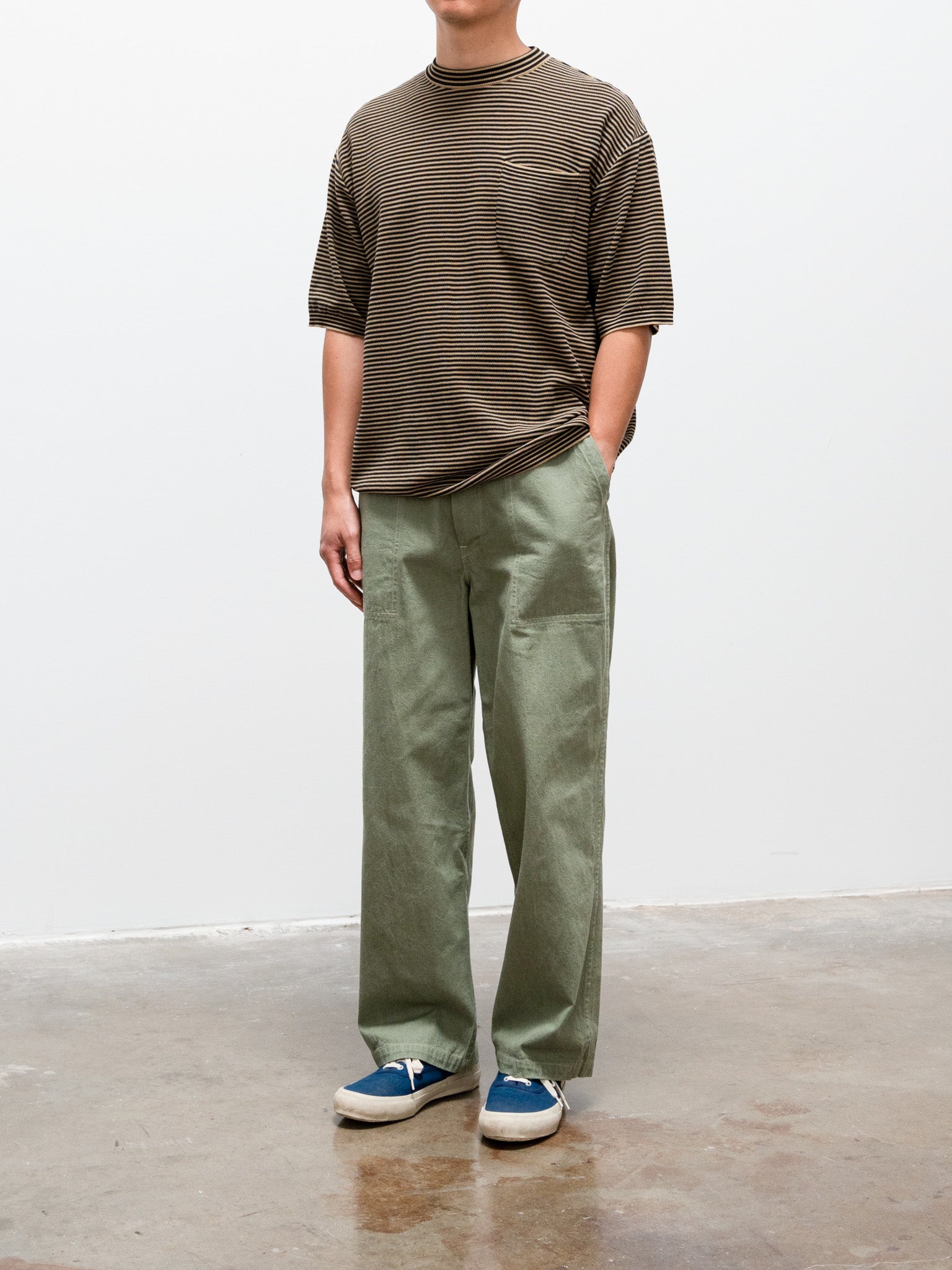 Namu Shop - Kaptain Sunshine Baker Denim Pants - White