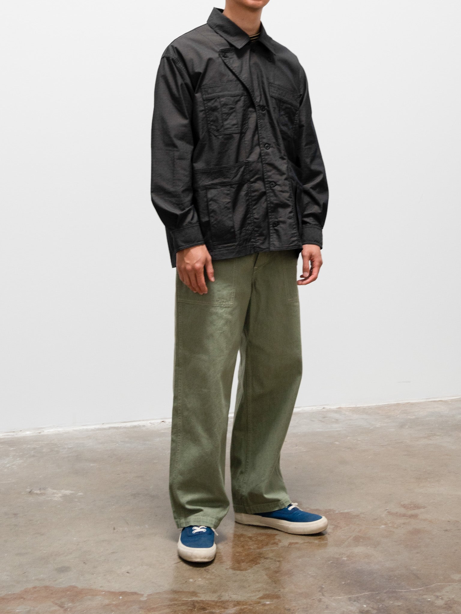 Namu Shop - ts(s) Ripstop Military Shirt Jacket - Blue