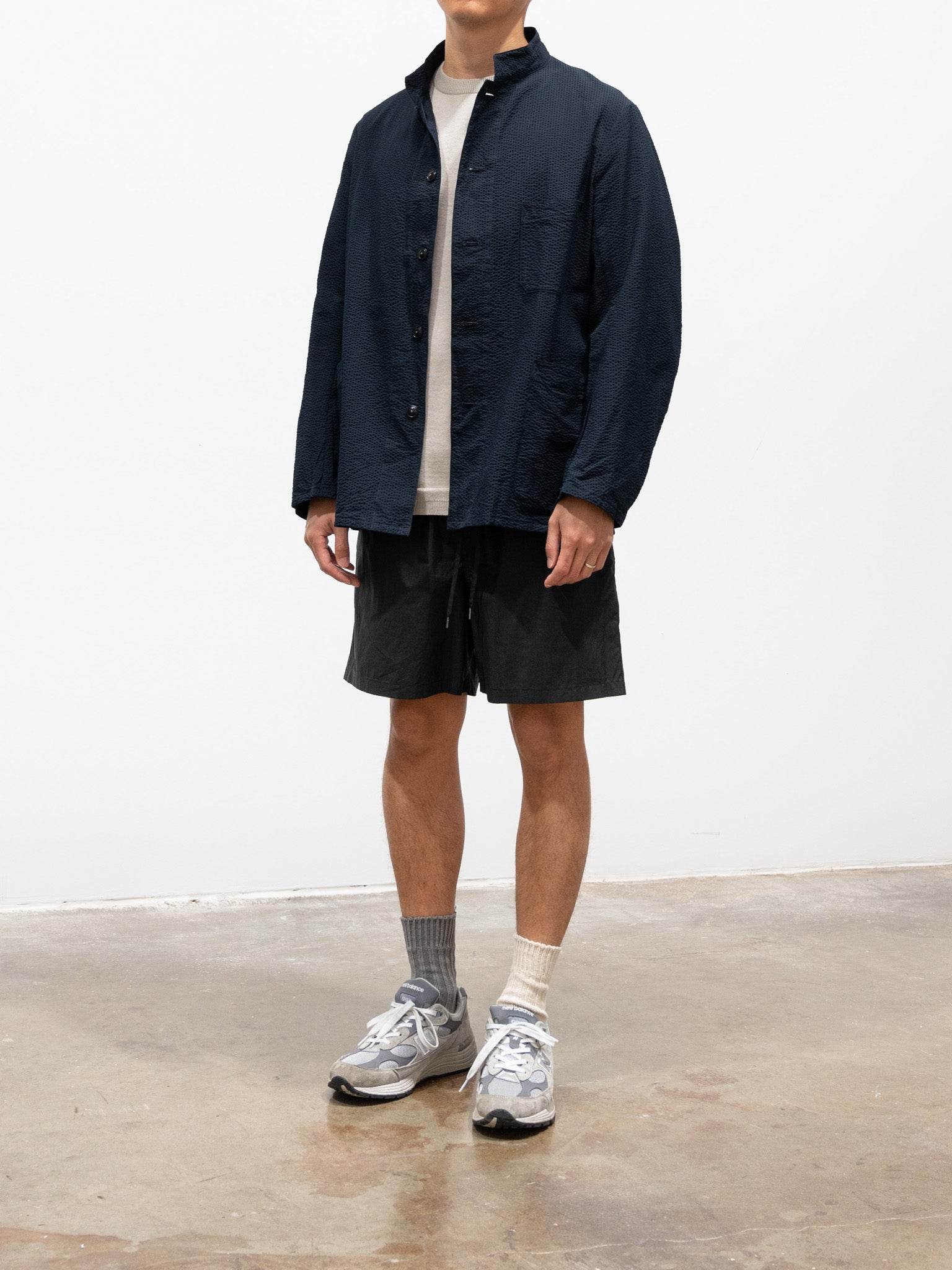 Namu Shop - Auralee Washed Cotton Nylon Weather Easy Shorts - Black