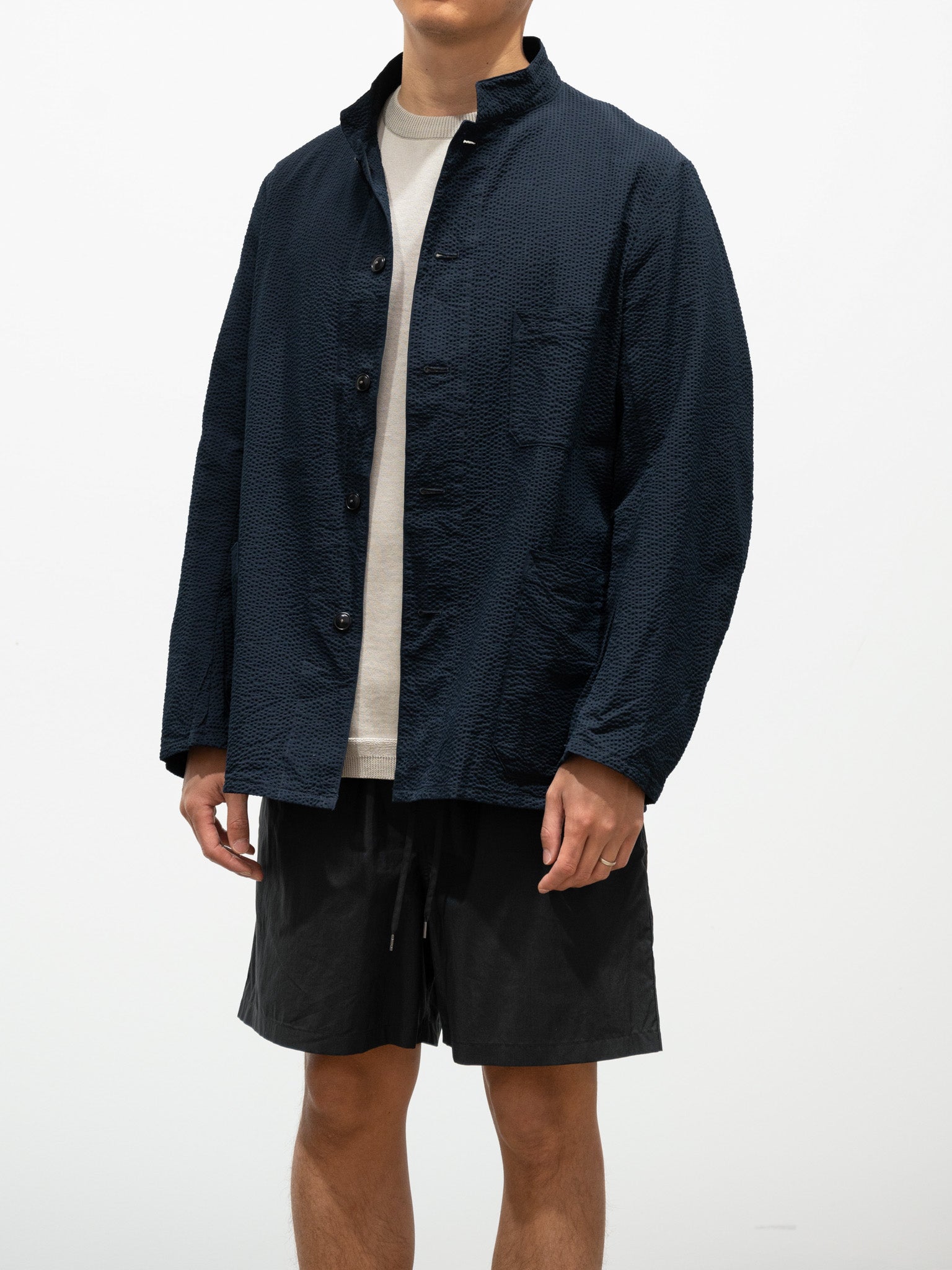 Namu Shop - Auralee Washed Cotton Nylon Weather Easy Shorts - Black