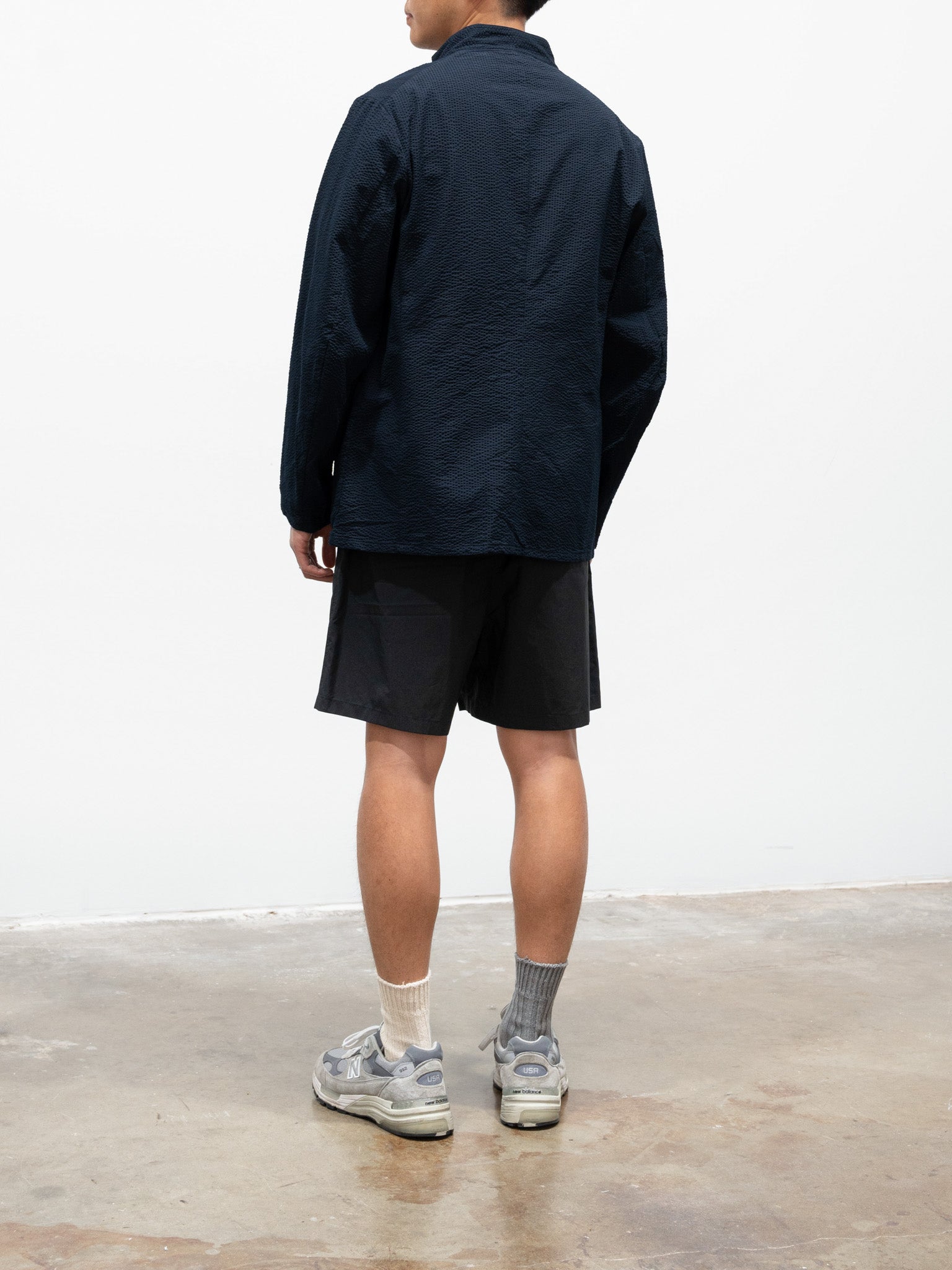 Namu Shop - Kaptain Sunshine Standcollar Jacket - Navy Stripe
