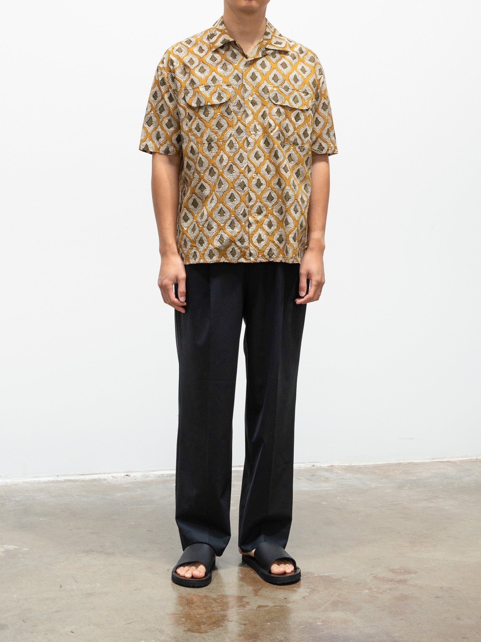 Namu Shop - ts(s) Round Flap Short Sleeve Shirt - Khaki