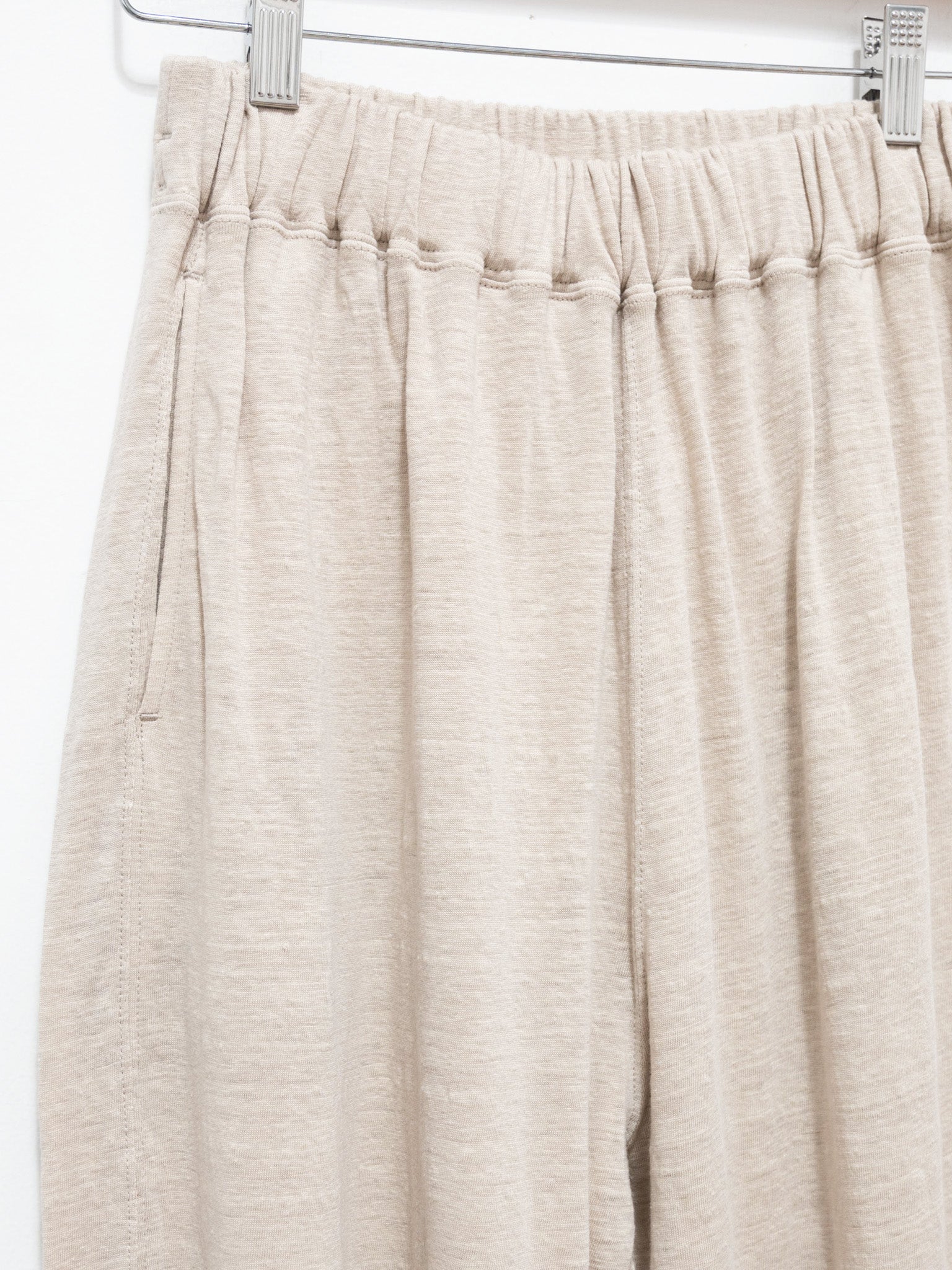 Namu Shop - Unfil French Linen Jersey Wide Leg Pants - Flax Beige