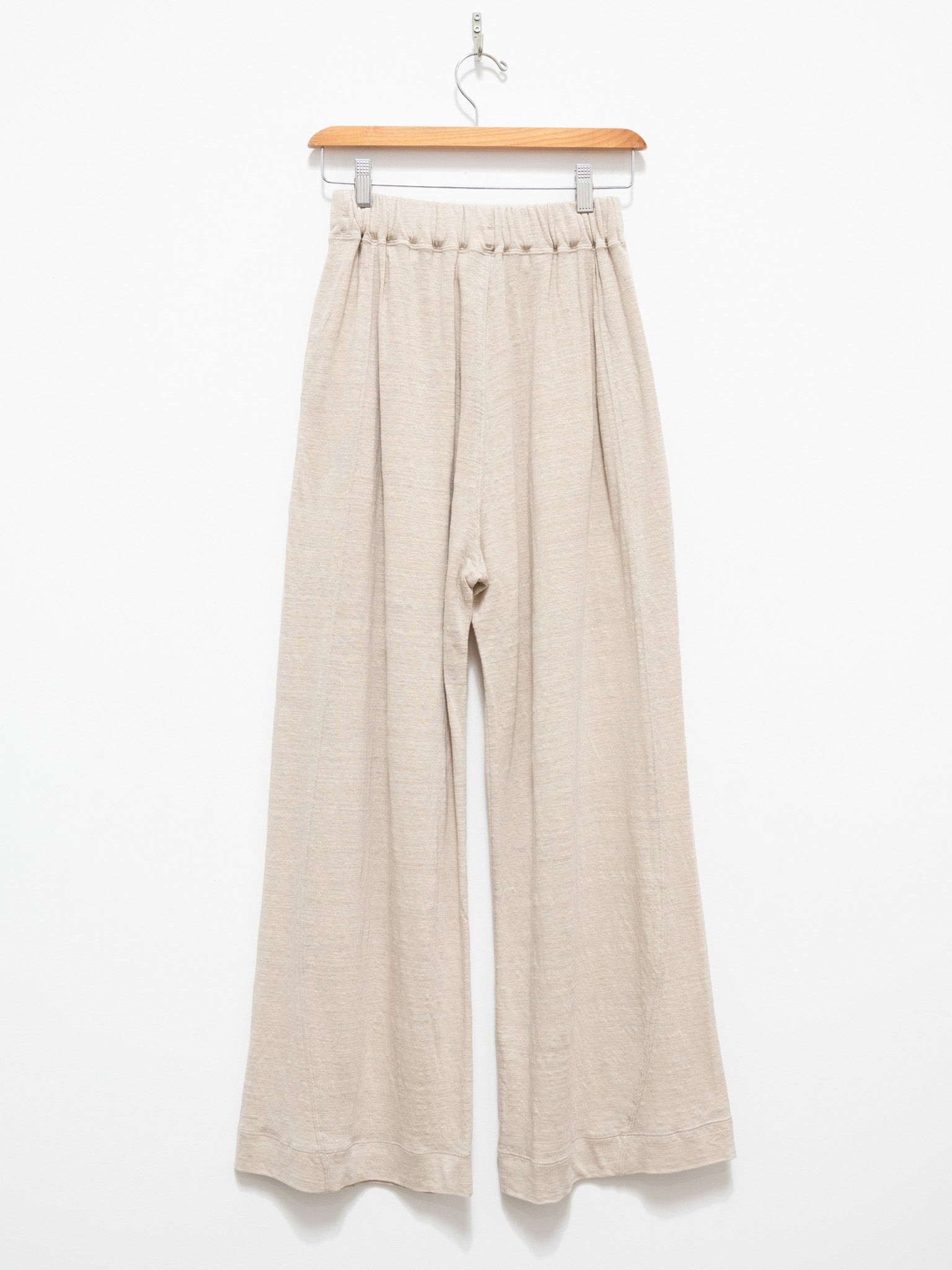 Namu Shop - Unfil French Linen Jersey Wide Leg Pants - Flax Beige
