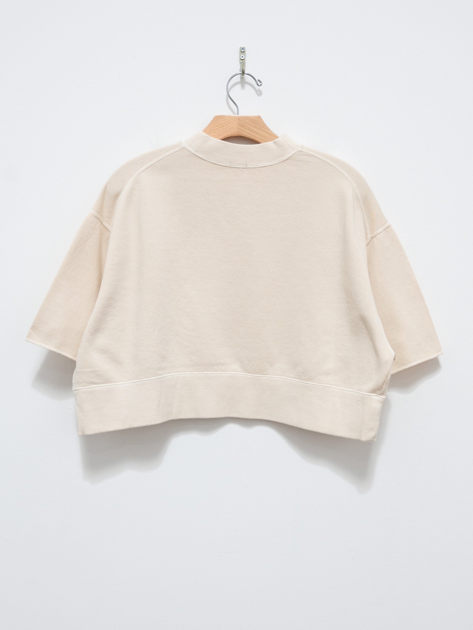 Namu Shop - ICHI Pigment Dye Cropped Sweatshirt - Ivory