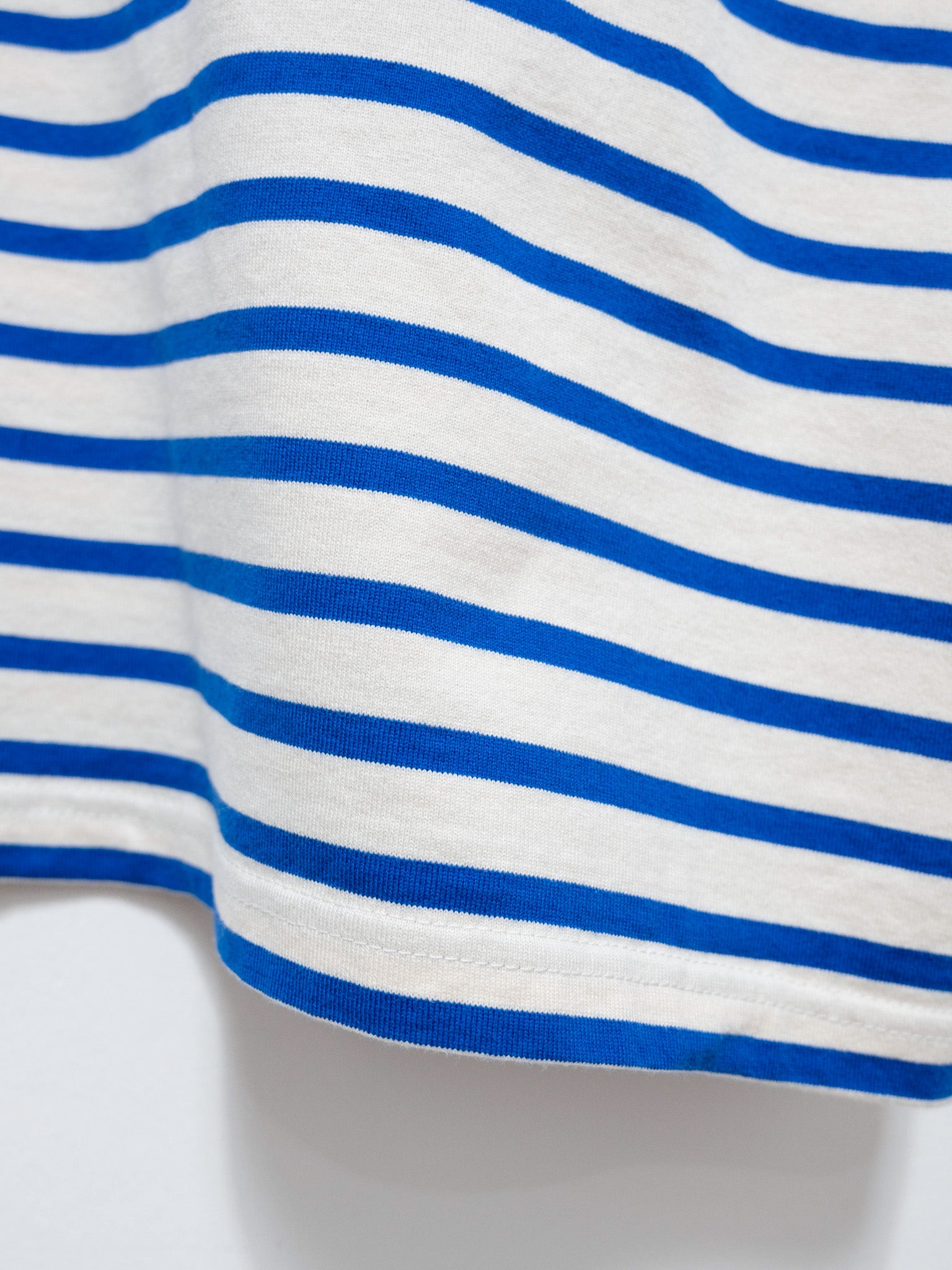 Namu Shop - ICHI Border Pocket Pullover - Natural x Blue