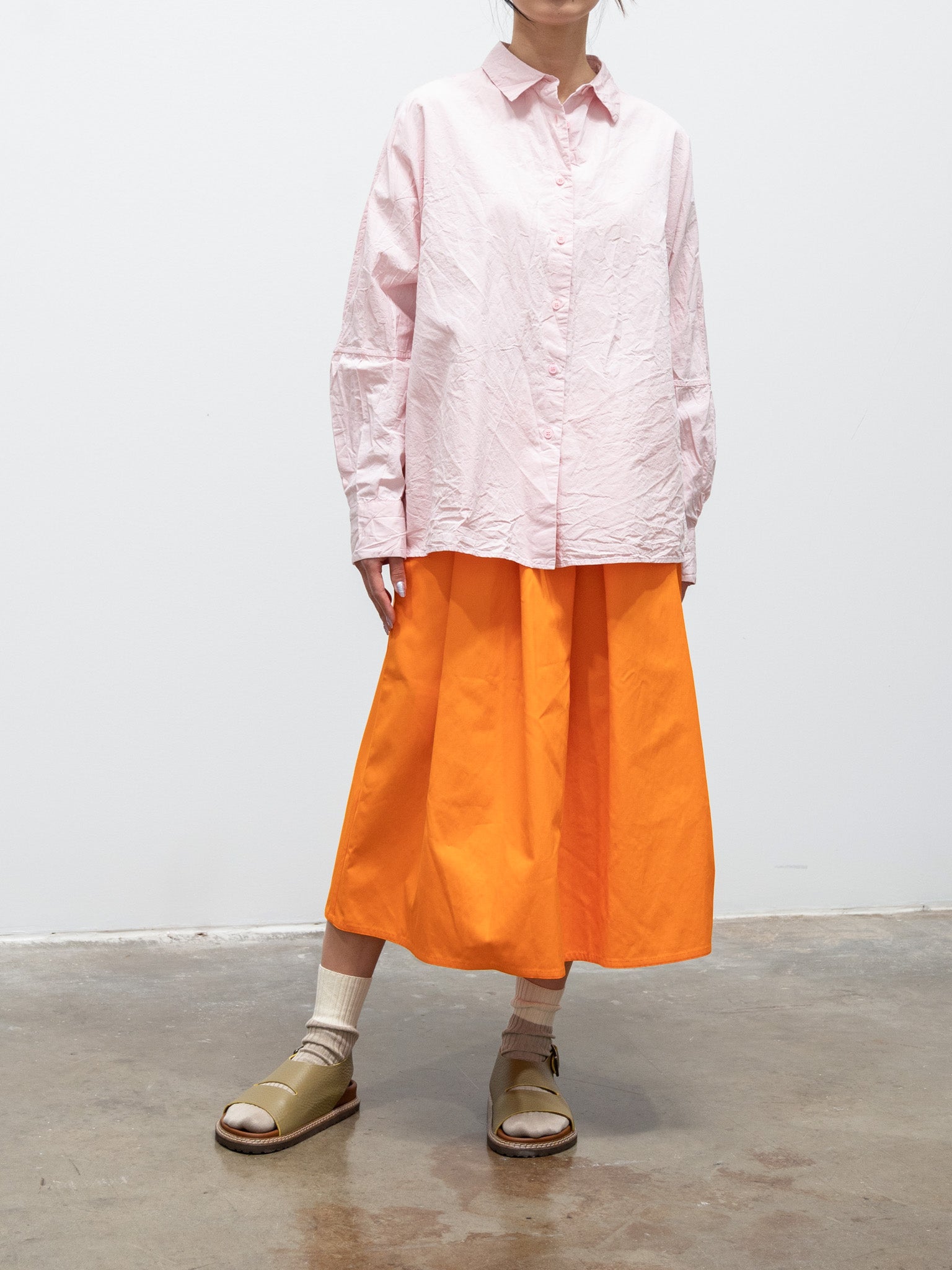 Namu Shop - Sofie D'Hoore Selena Poplin Cotton Skirt - Orange