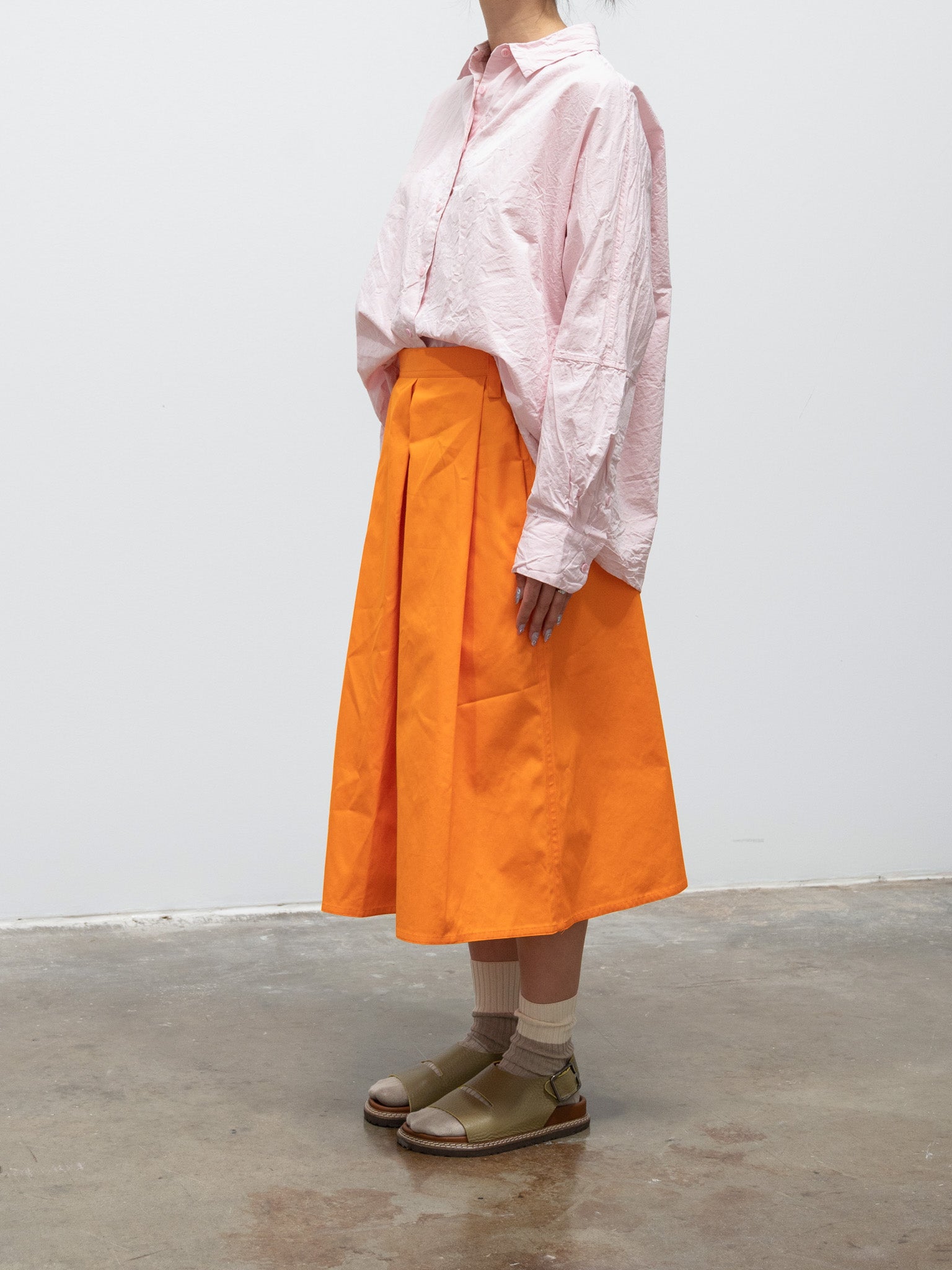 Namu Shop - Sofie D'Hoore Selena Poplin Cotton Skirt - Orange